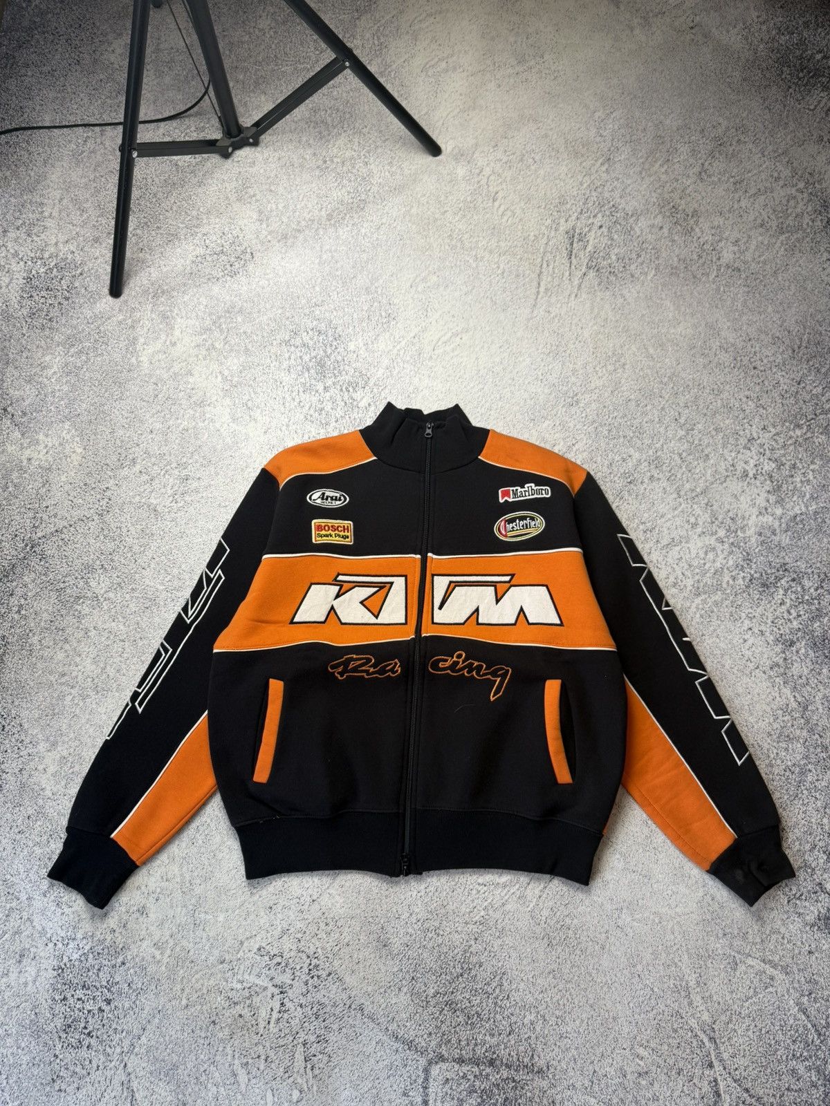 Vintage Vintage KTM Racing Hoodie Jacket Marlboro Size US L / EU 52-54 / 3 - 1 Thumbnail