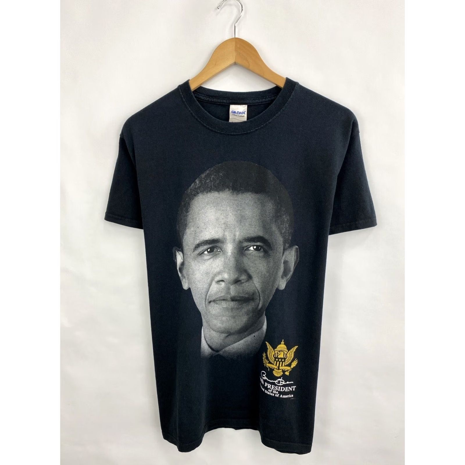 Gildan VINTAGE Barack Obama Wu Tang T-shirt M Black 90s Mens Shirt Size US M / EU 48-50 / 2 - 4 Thumbnail
