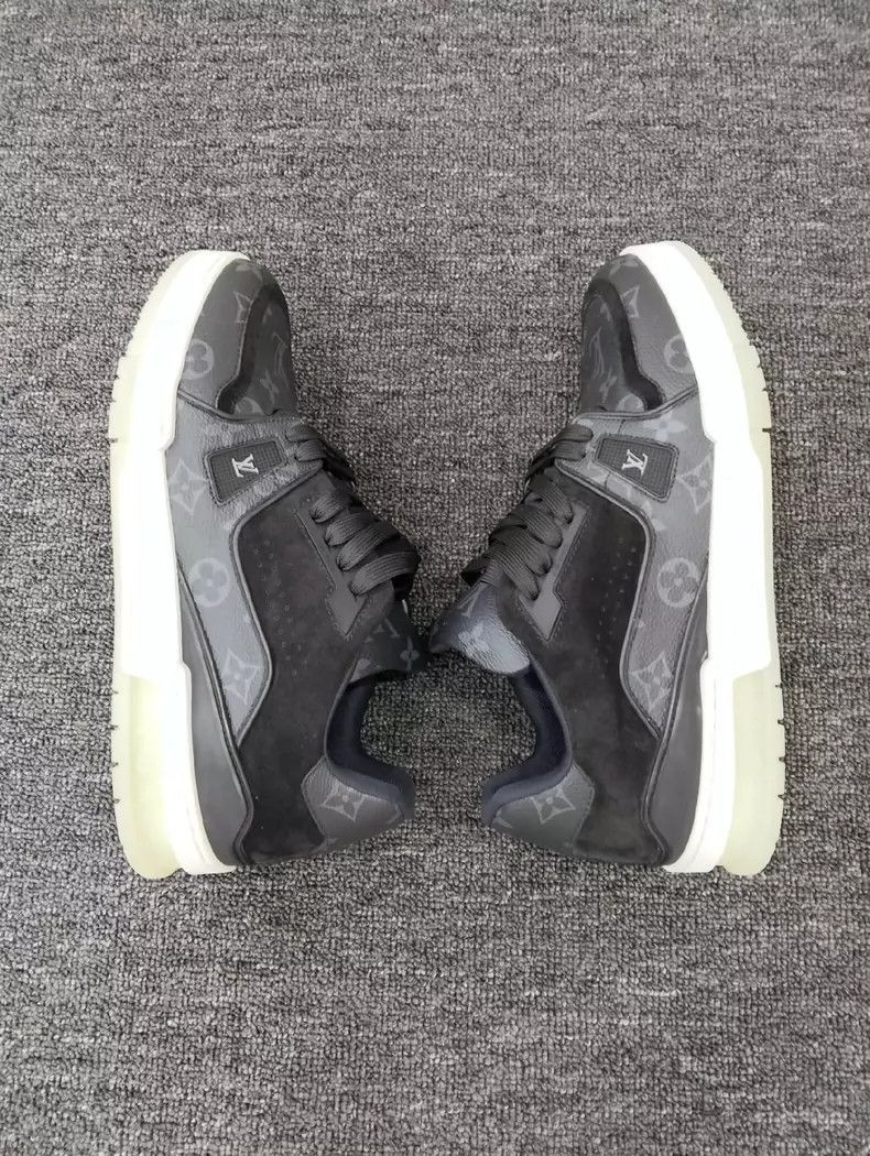 Louis Vuitton Louis Vuitton Louis Vuitton Black Checkerboard Trainers Si Size US 9.5 / EU 42-43 - 3 Thumbnail