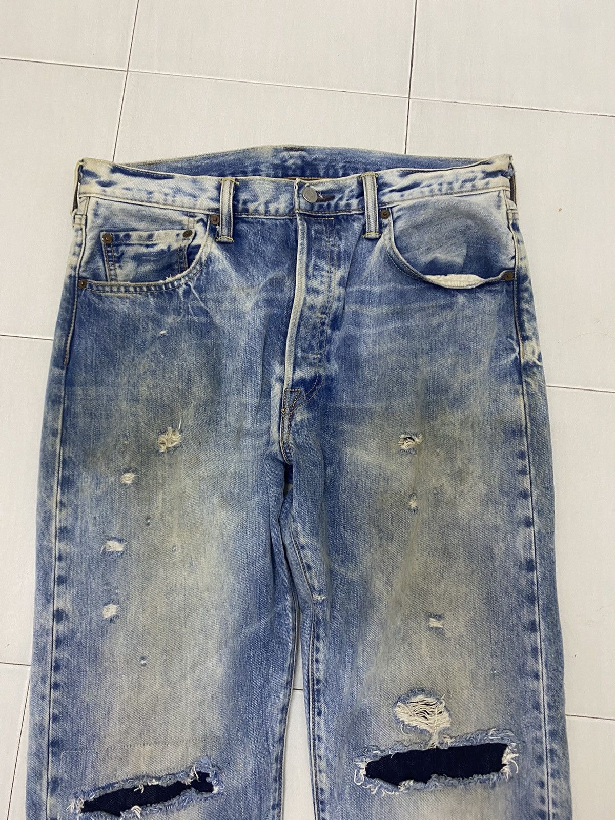 Levi's × Levi's Vintage Clothing LEVIS 501 JEANS FADED CUSTOM Size US 34 / EU 50 - 2 Thumbnail