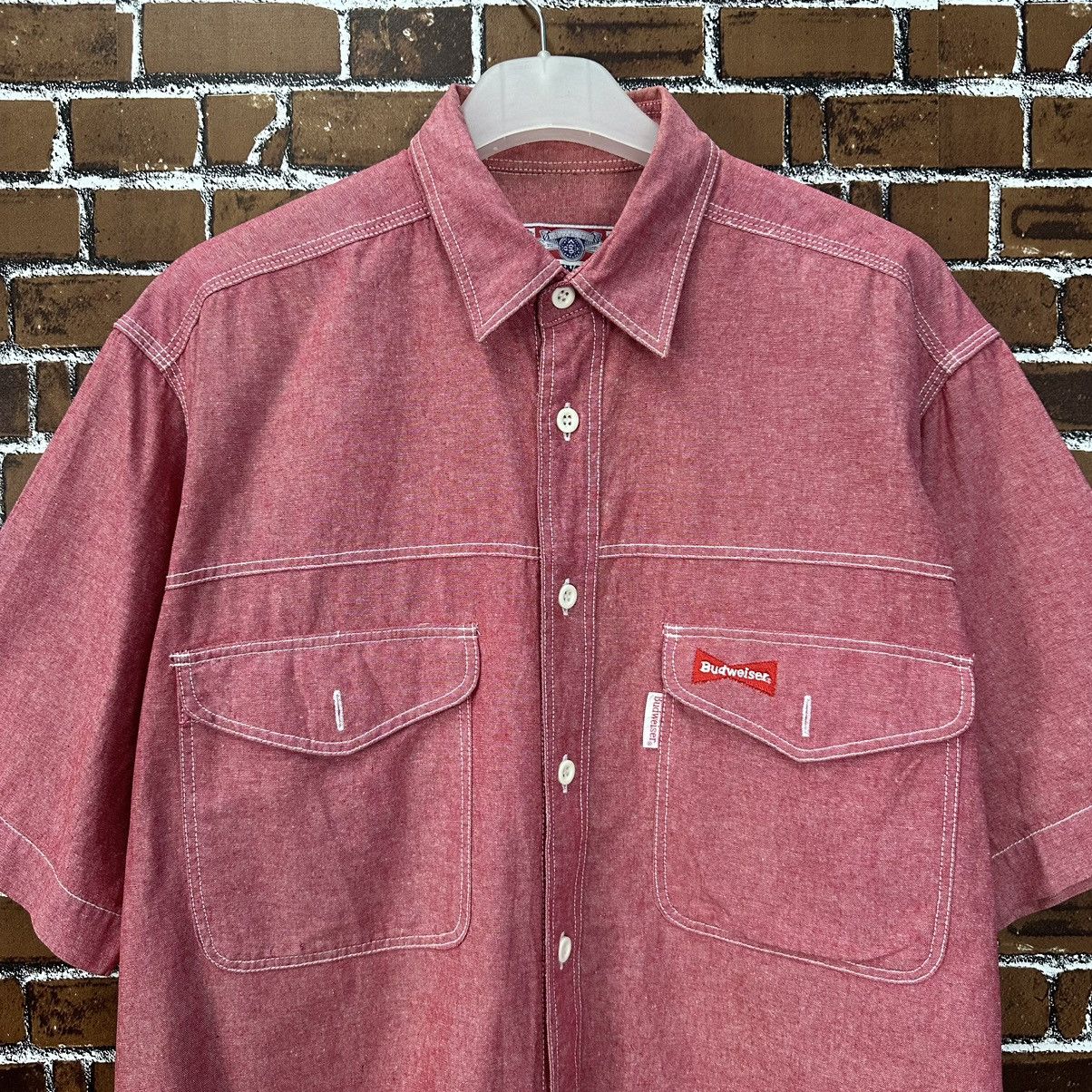 Budweiser Budweiser Vintage Button Shirt A845 Size US L / EU 52-54 / 3 - 2 Thumbnail