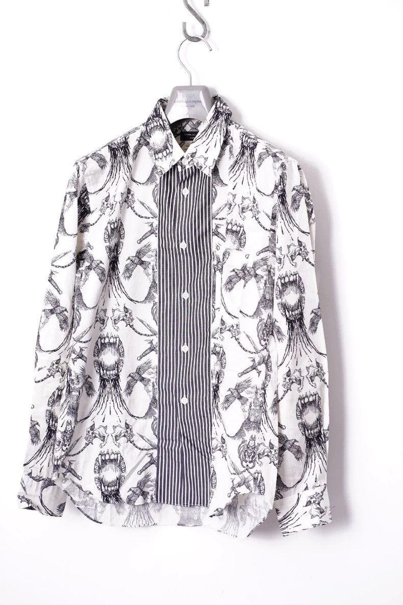 comme des garcons Dark Gothic printed shirt 2503-Nextarrow