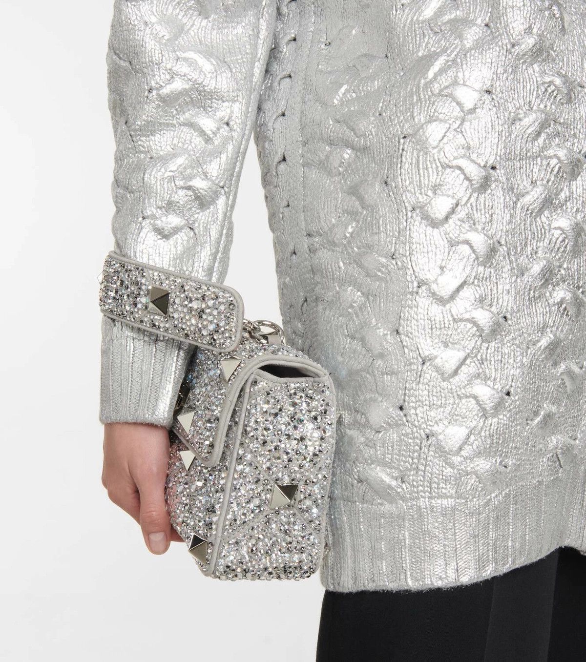 Valentino o1y0326 Cardigan in Silver Size S / US 4 / IT 40 - 3 Thumbnail