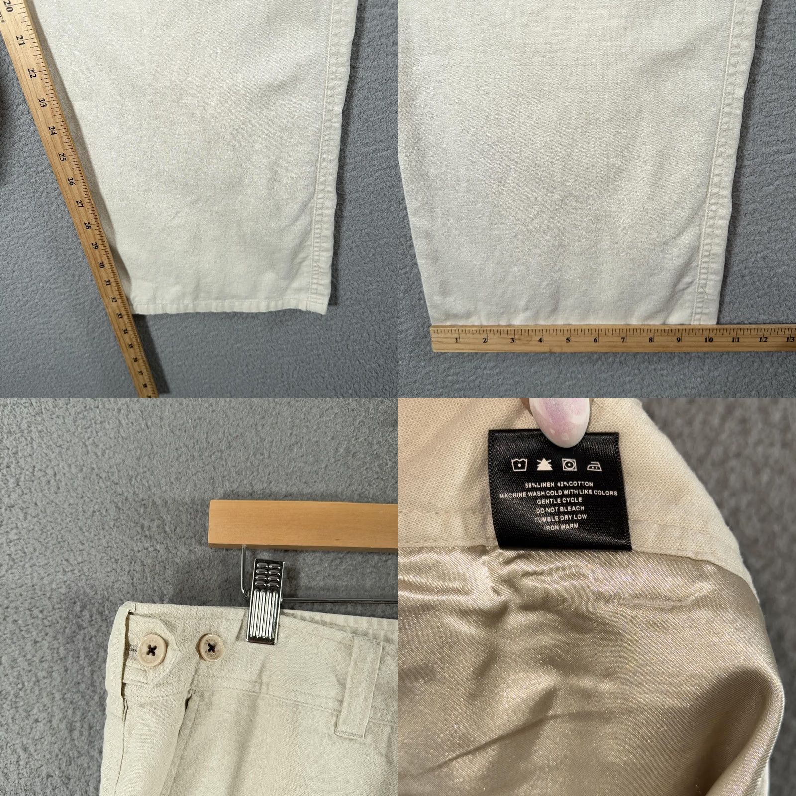 Vintage VINTAGE Artful Dodger Embroidered Linen Pants Mens 40 Beige Koi Fish 41x33 Size US 40 / EU 56 - 9 Thumbnail