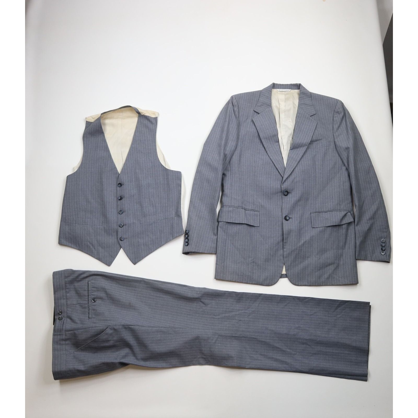 Vintage Vintage 70s Streetwear Wool 3 Piece Suit Bell Bottoms Size 40R - 1 Thumbnail