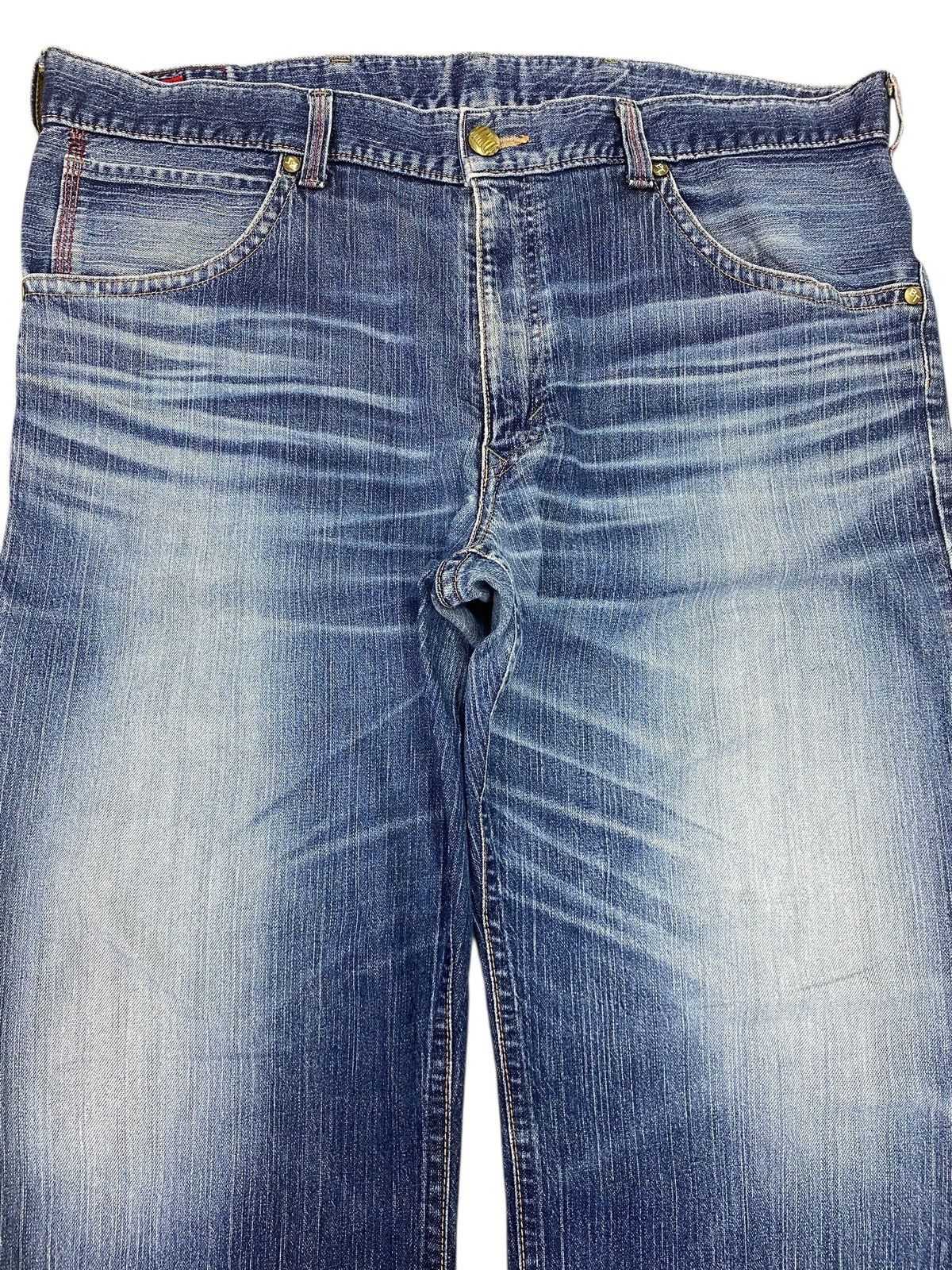 Edwin Edwin Faded Wash Whiskered Style Straight Leg Jeans Size US 42 / EU 58 - 2 Thumbnail