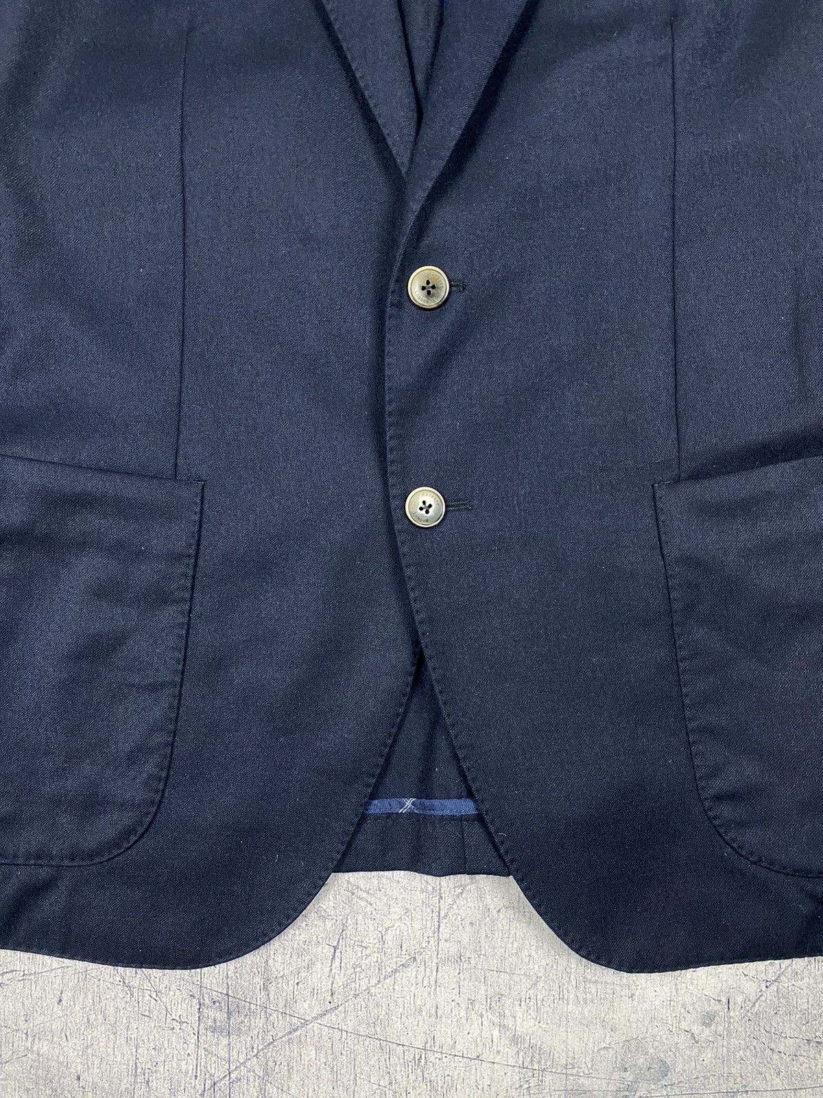 Hackett Vintage Hackett London Wool Plain Flannel Brazer jacket og Size 44R - 6 Thumbnail