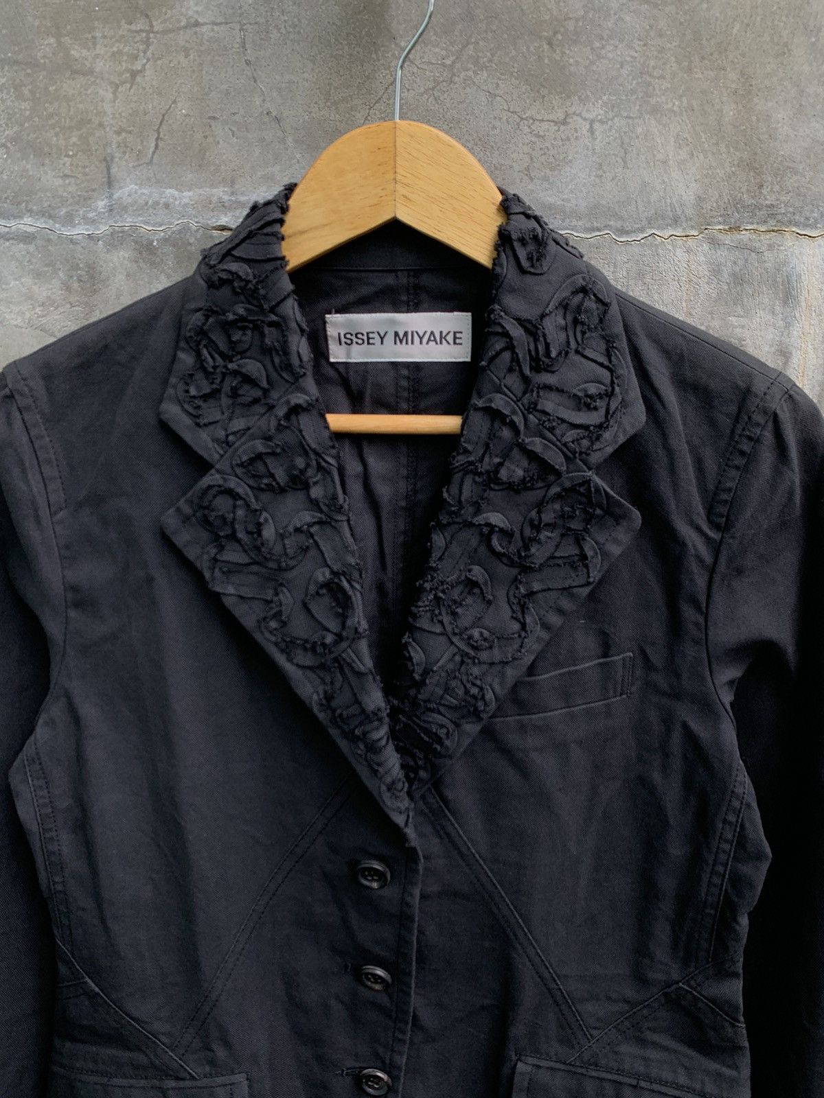 Issey Miyake Ruffled Collar Blazer Size L / US 10 / IT 46 - 4 Thumbnail