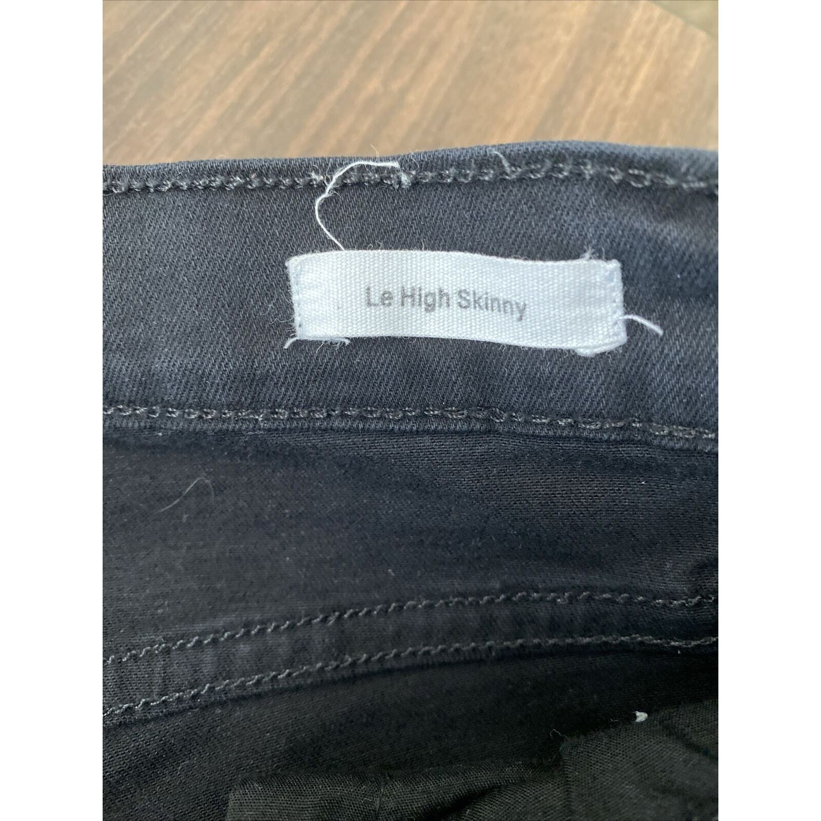Frame FRAME Denim Le High skinny Jeans Women's 25 Black Film Rip Size 25" / US 0 / IT 36 - 5 Thumbnail