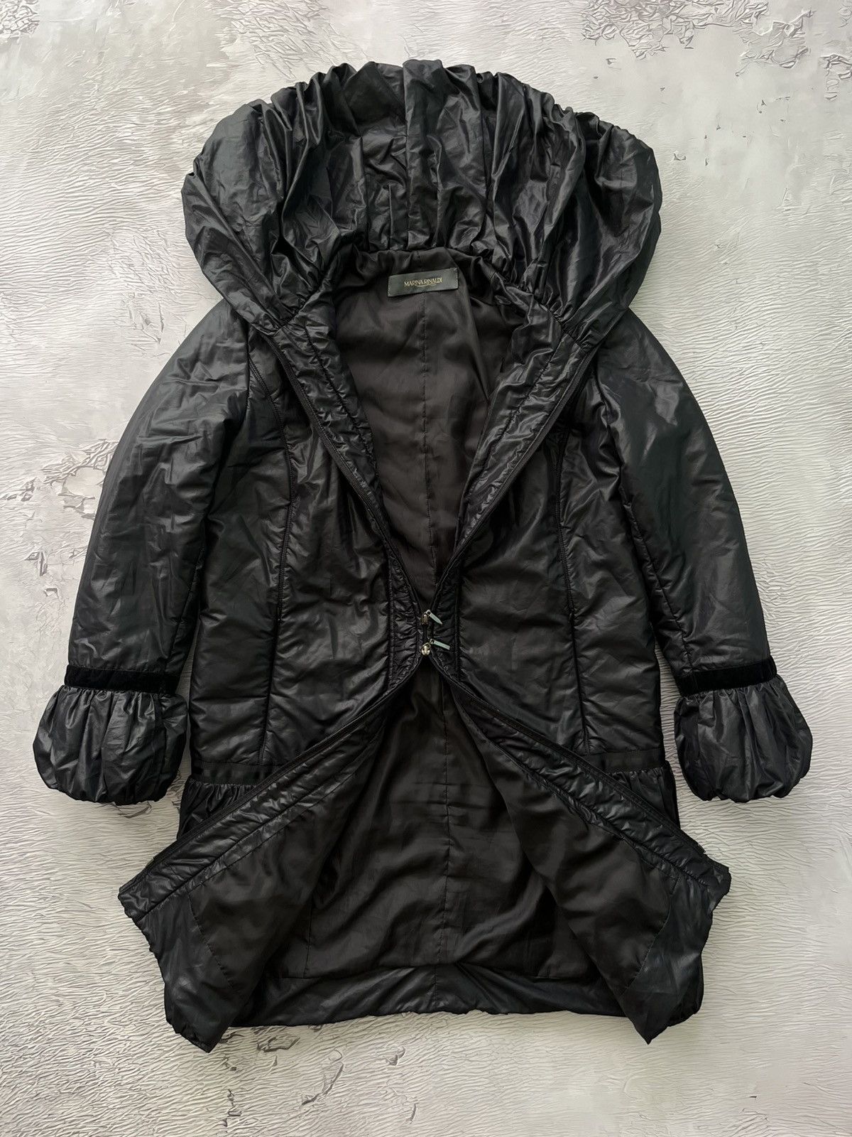 Marina Rinaldi Marina Rinaldi Luxury Vintage Long Coat Jacket Black Size L / US 10 / IT 46 - 1 Thumbnail