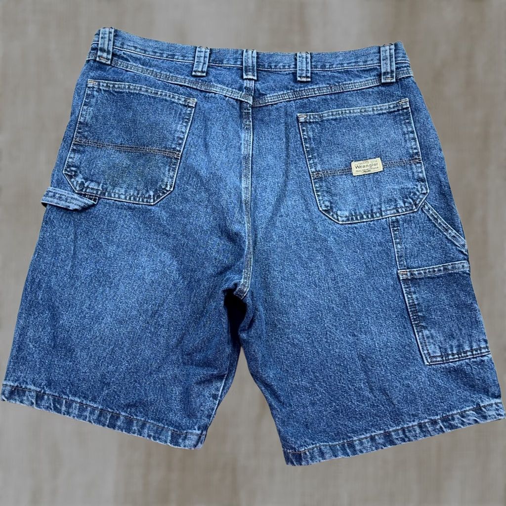 Wrangler VINTAGE Wrangler Shorts Men 38 Carpenter Baggy Jorts Workwear Denim Blue 90s Grunge Hip Hop Rockabilly Bermuda Mid Rise 9in 5-Pocket Size US 38 / EU 54 - 1 Thumbnail
