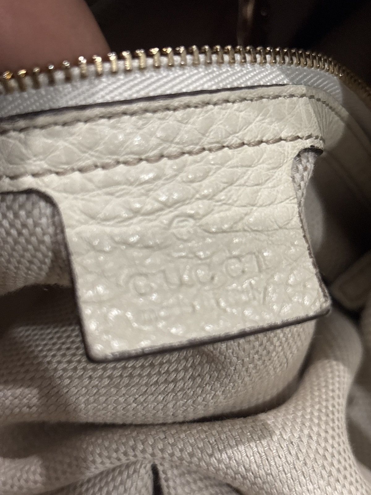 Gucci Gucci Cream Leather Shoulder Bag Size ONE SIZE - 3 Thumbnail
