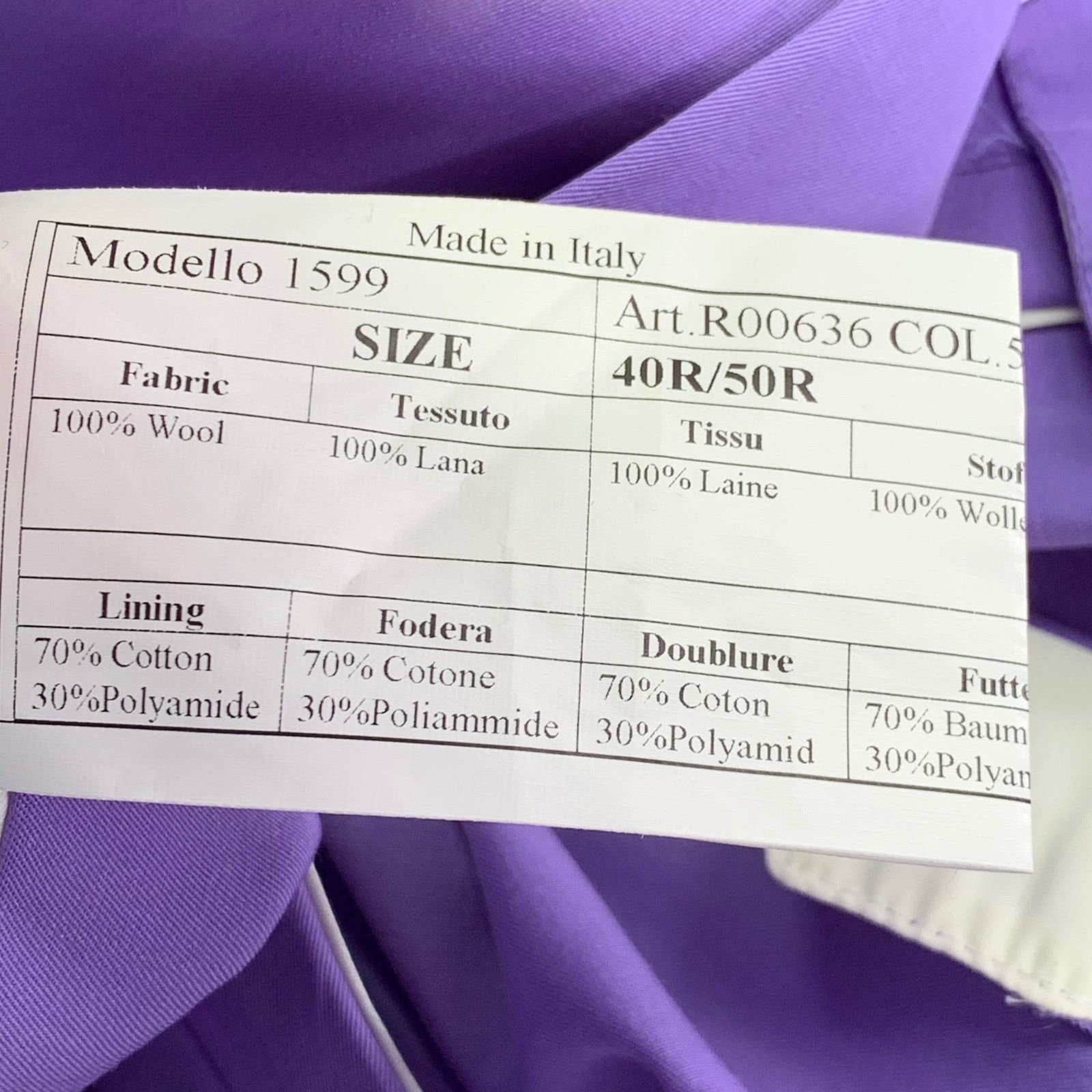 Paul Smith Size 36 Soho Fit Purple Lavender Wool Notch Lapel Suit Size 36R - 10 Thumbnail