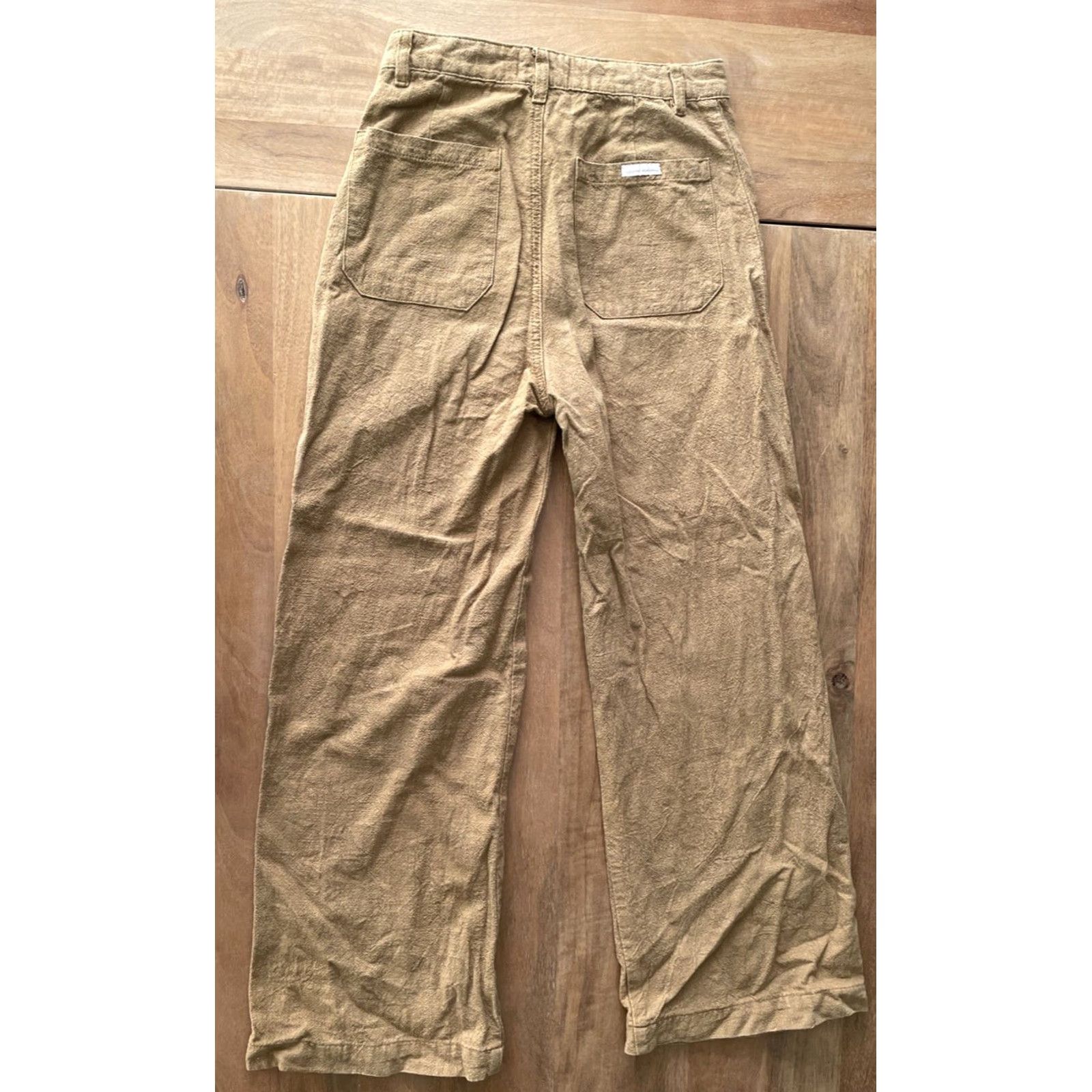 Rolla's Rolla's Ramie Pants Womens Size 26x27 Wide-Leg High Rise Brown Boho Retro Size 27" / US 4 / IT 40 - 2 Thumbnail