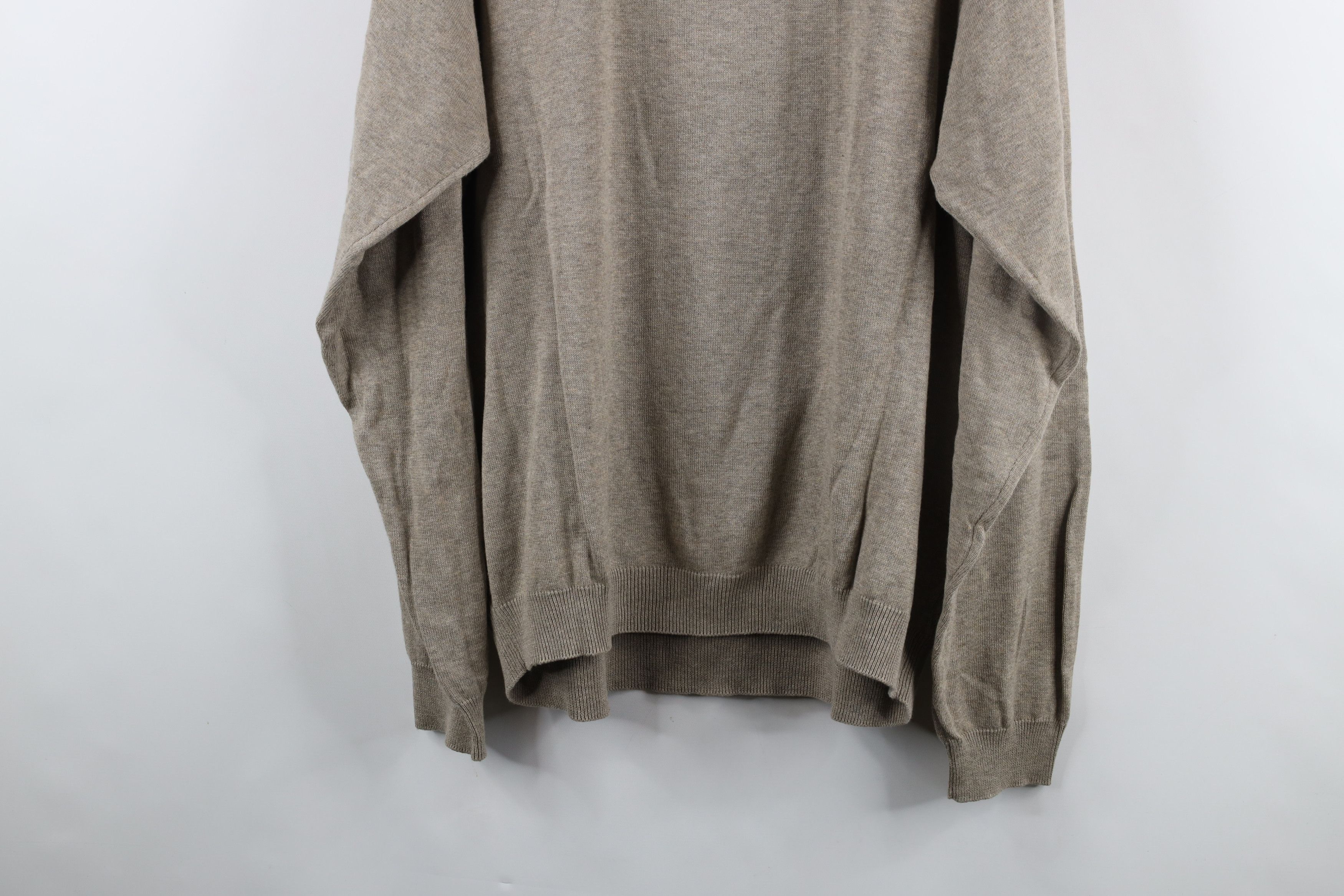 Vintage Vintage 90s Streetwear Diamond Knit Collared Polo Beige Size US XXL / EU 58 / 5 - 10 Thumbnail