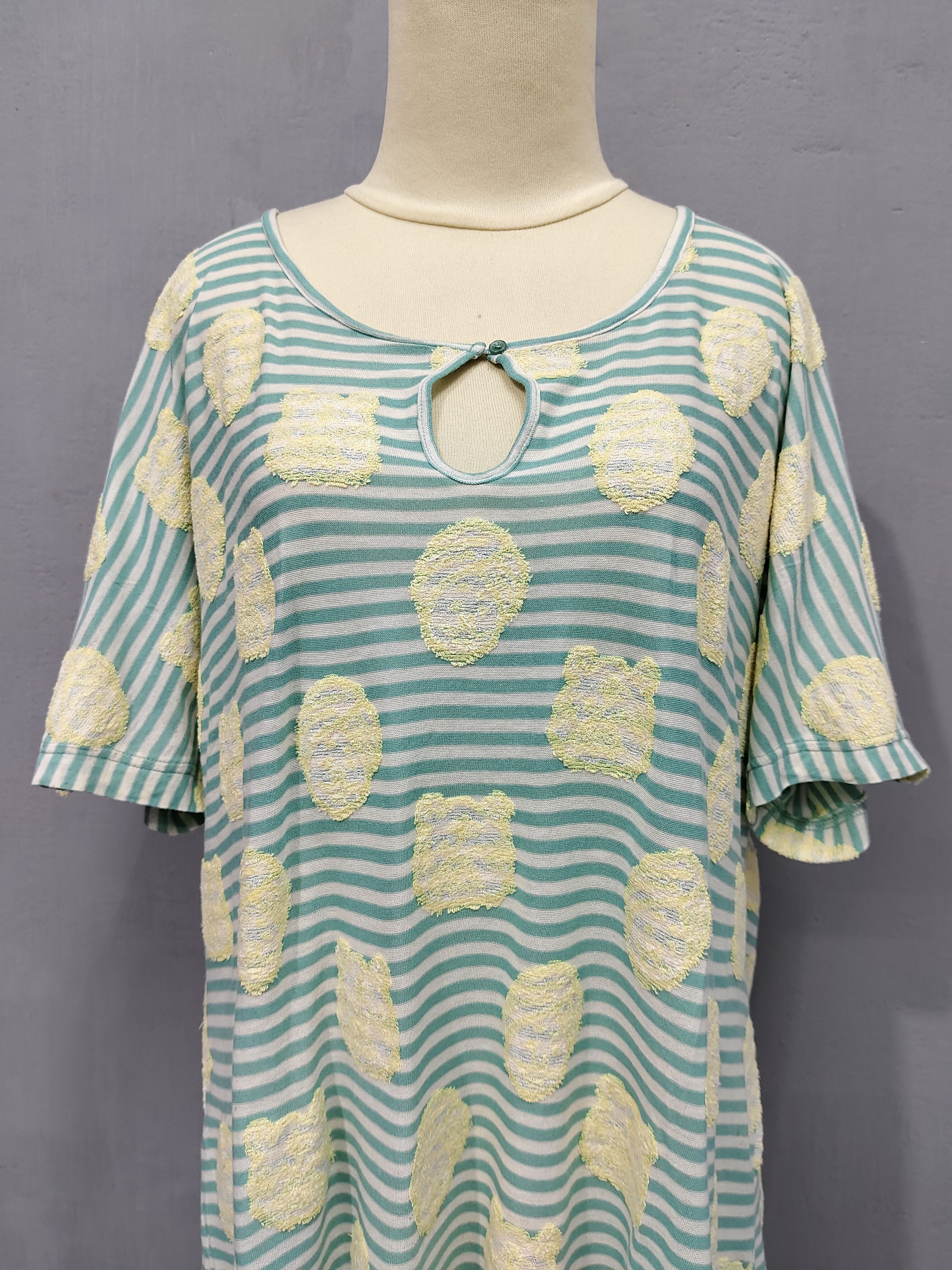 Ne-Net 🇯🇵 Ne-Net 🇯🇵 by Issey Miyake Co Stripe Bear Blouse Size M / US 6-8 / IT 42-44 - 2 Thumbnail