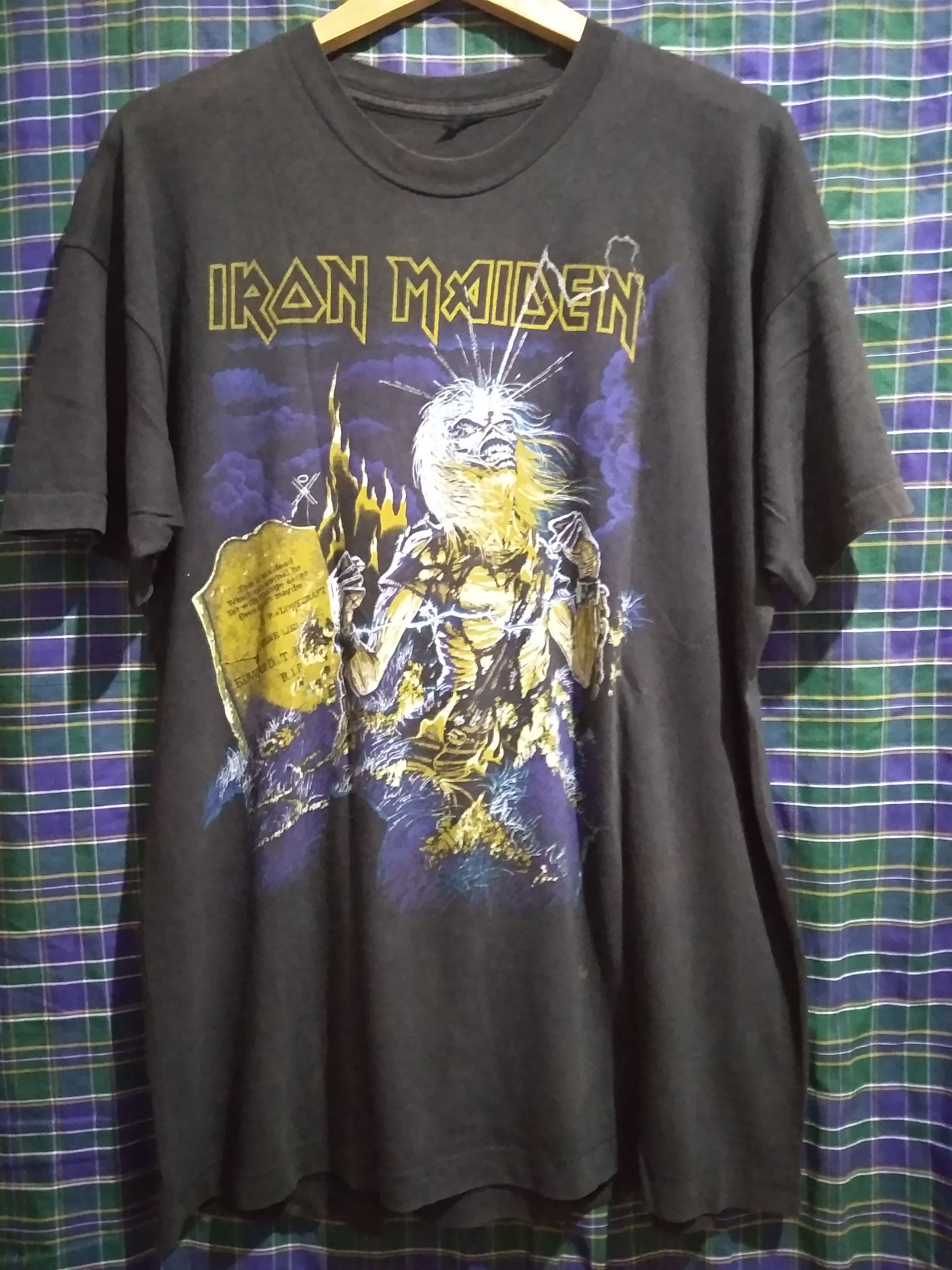 Band Tees Sick Grail 🔥 very rare 80s Iron Maiden Live After Death Size US XL / EU 56 / 4 - 6 Thumbnail