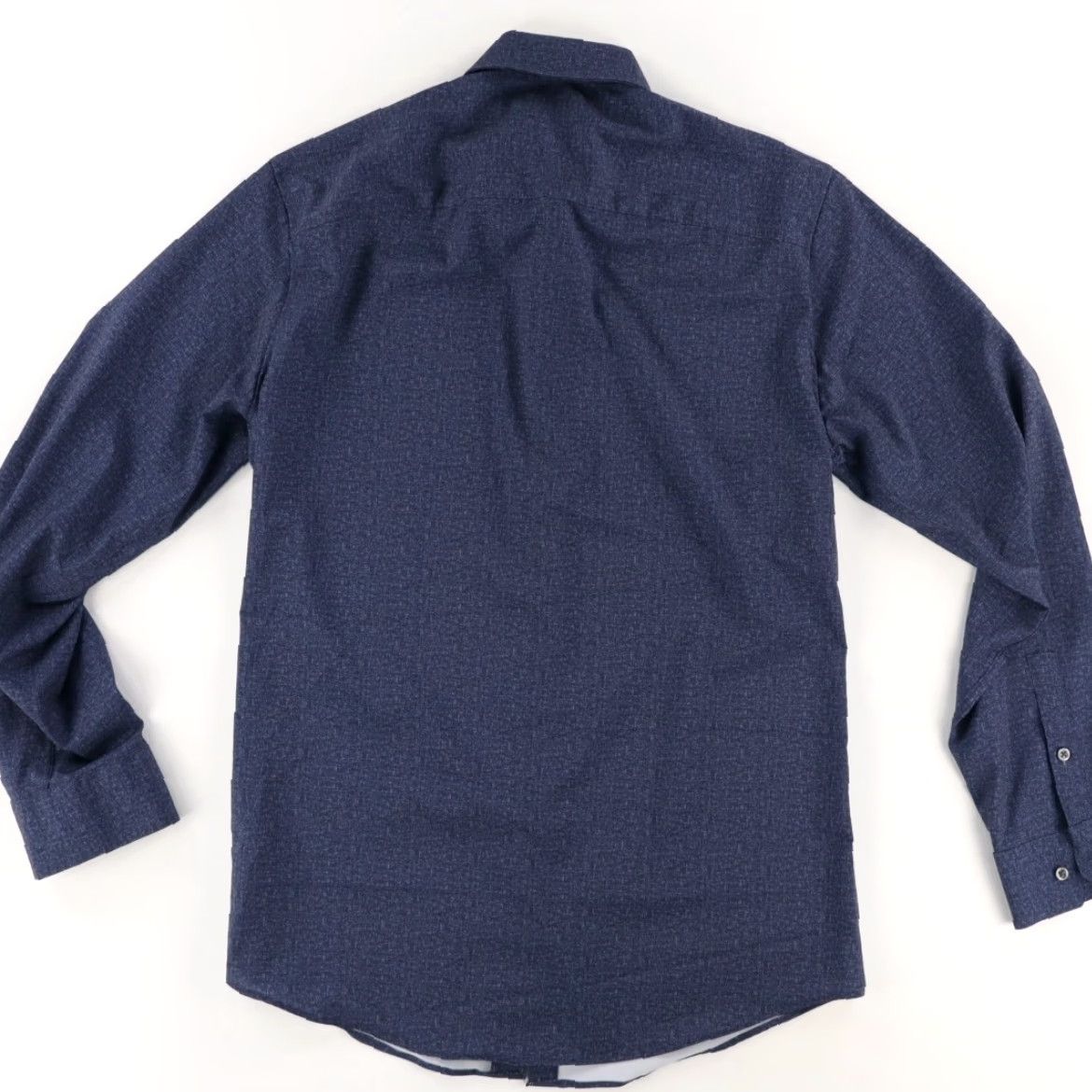Alfani Alfani Performance Slim Fit Stretch Button Up Shirt Navy Men's L Size US L / EU 52-54 / 3 - 4 Thumbnail