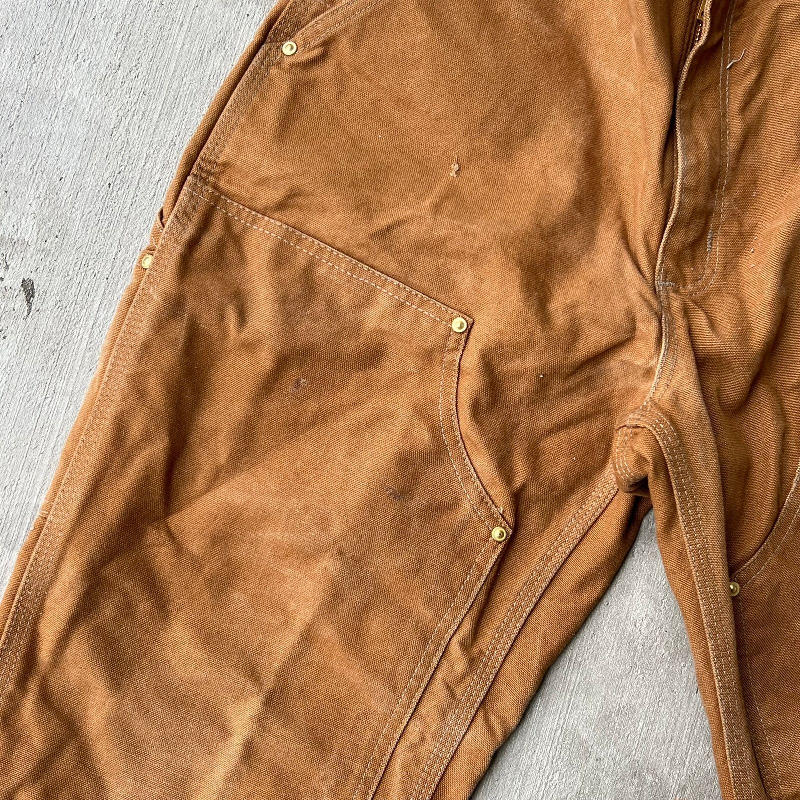 Carhartt × Vintage Carhartt brown double knee work wear carpenter pants Size US 32 / EU 48 - 8 Thumbnail