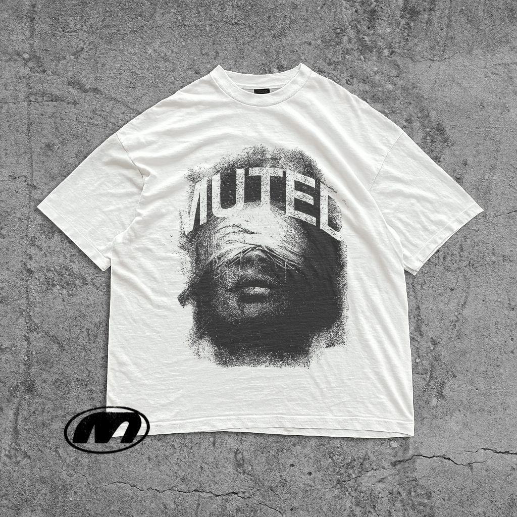 Other Muted Graphic Tee – Vintage Y2K Streetwear White Shirt Size US L / EU 52-54 / 3 - 1 Thumbnail