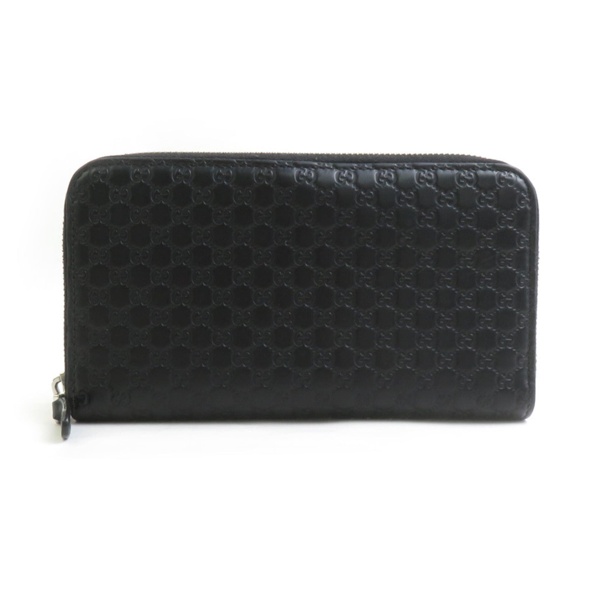 Gucci Gucci Round Zip Long Wallet Leather Black Men's Women's 544473 h32210j Size ONE SIZE - 1 Thumbnail