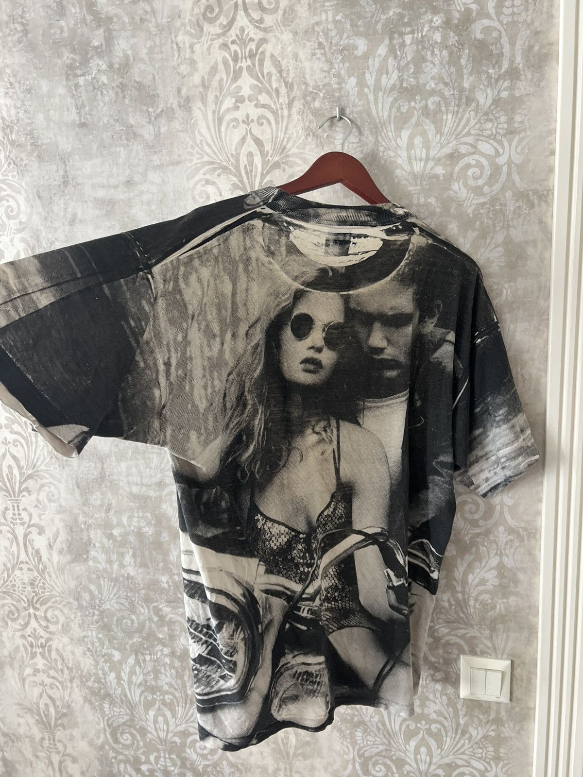 Vintage Vintage 90s All Over Print Biker Tee Graphic Harley Style Size US XL / EU 56 / 4 - 12 Thumbnail