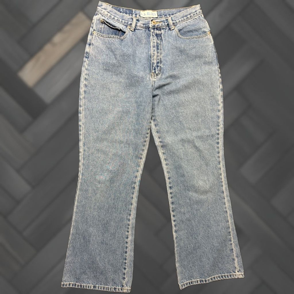 Vintage VINTAGE L.A. Blues Jeans Women's Size 12 Blue Light Wash 30x29 Denim Wide-Leg Jeans Women Size 30" / US 8 / IT 44 - 1 Thumbnail