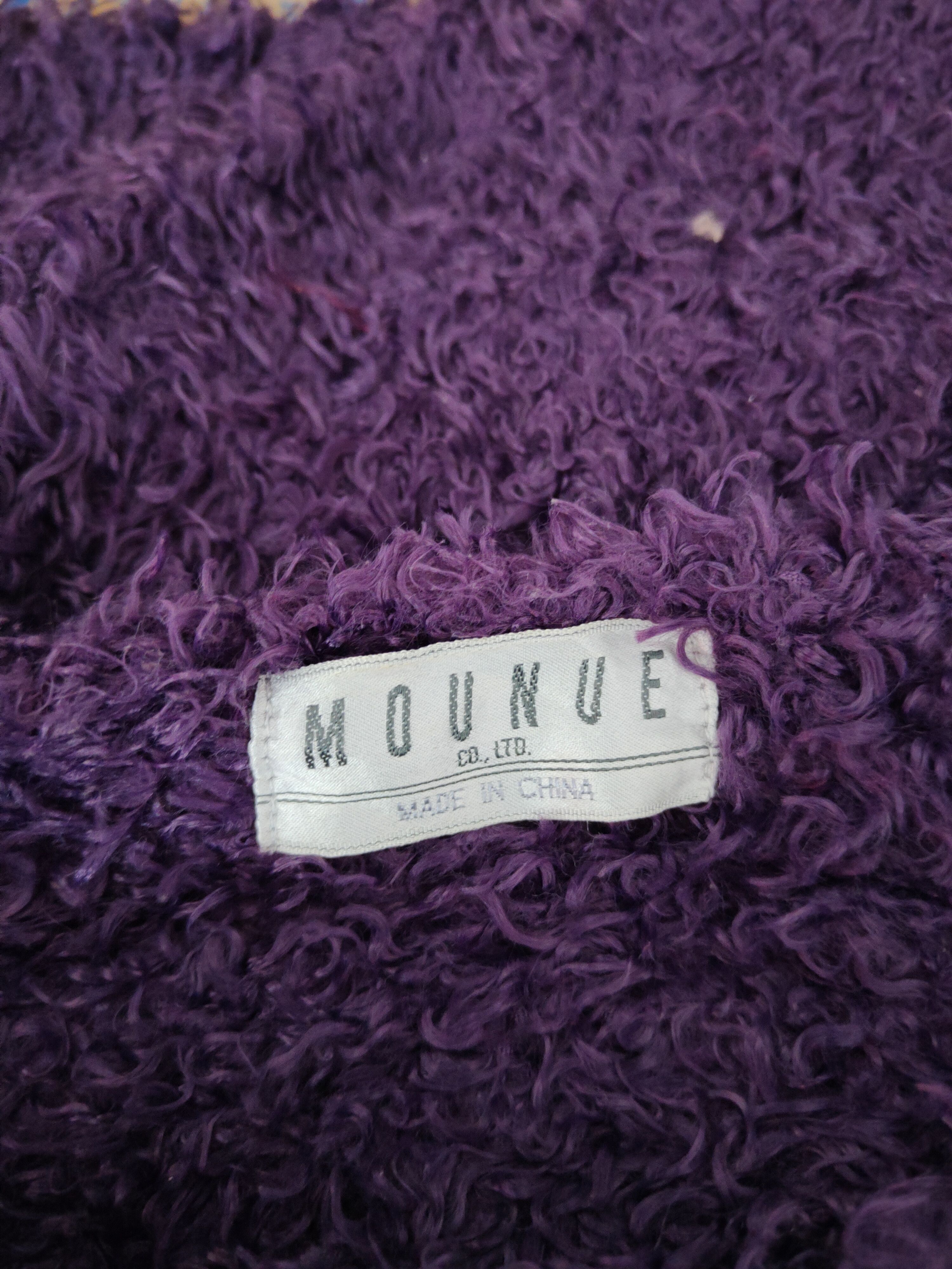 Vintage Mounue Purple Shag Shaggy Fur Mohair Knitwear #S1973 Size M / US 6-8 / IT 42-44 - 12 Thumbnail
