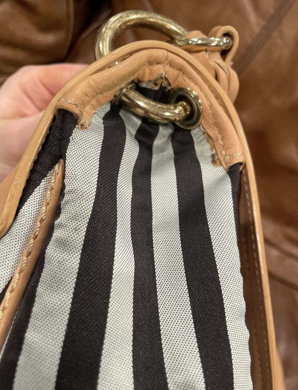Henri Bendel Henri Bendel The B&W Messenger Centennial Stripe Bag Size ONE SIZE - 9 Thumbnail