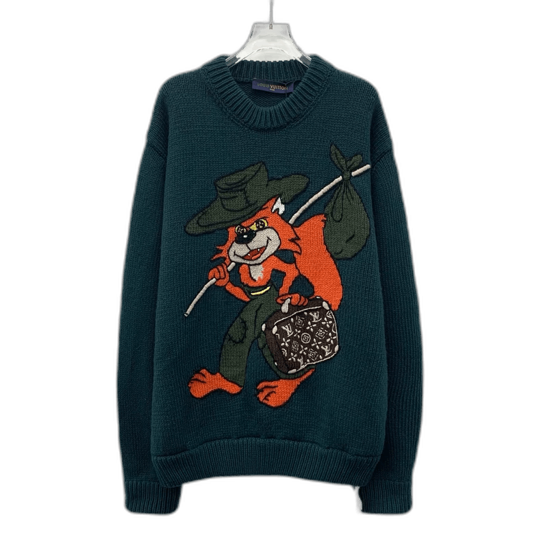 Louis Vuitton Louis Vuitton Green Cartoon Sweater XXL Size Size US XXL / EU 58 / 5 - 1 Thumbnail
