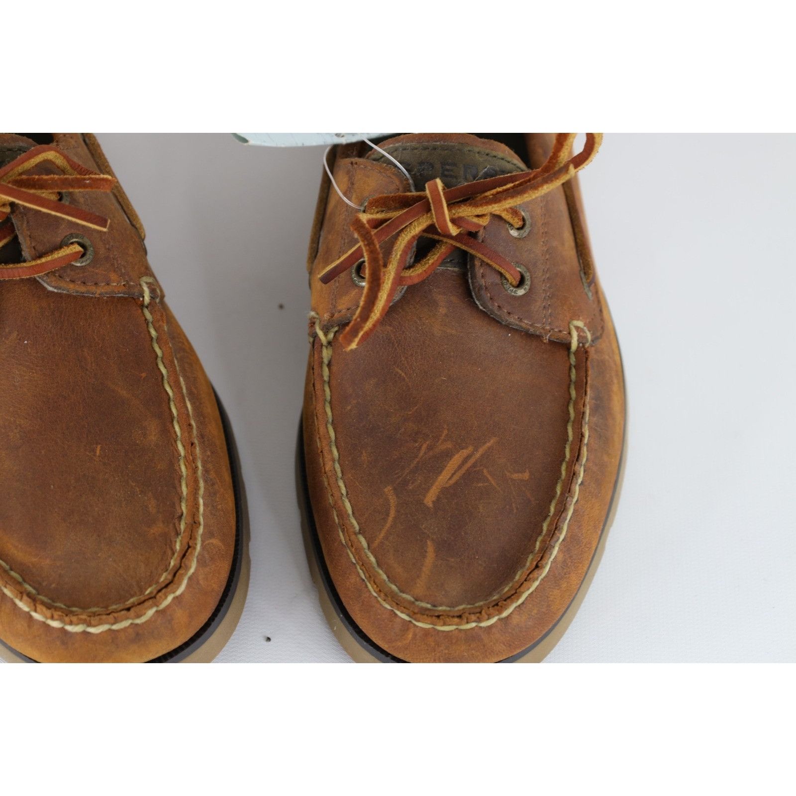 Sperry Deadstock Vintage Sperry Top Sider Leather Boat Shoes Size US 9.5 / EU 42-43 - 3 Thumbnail