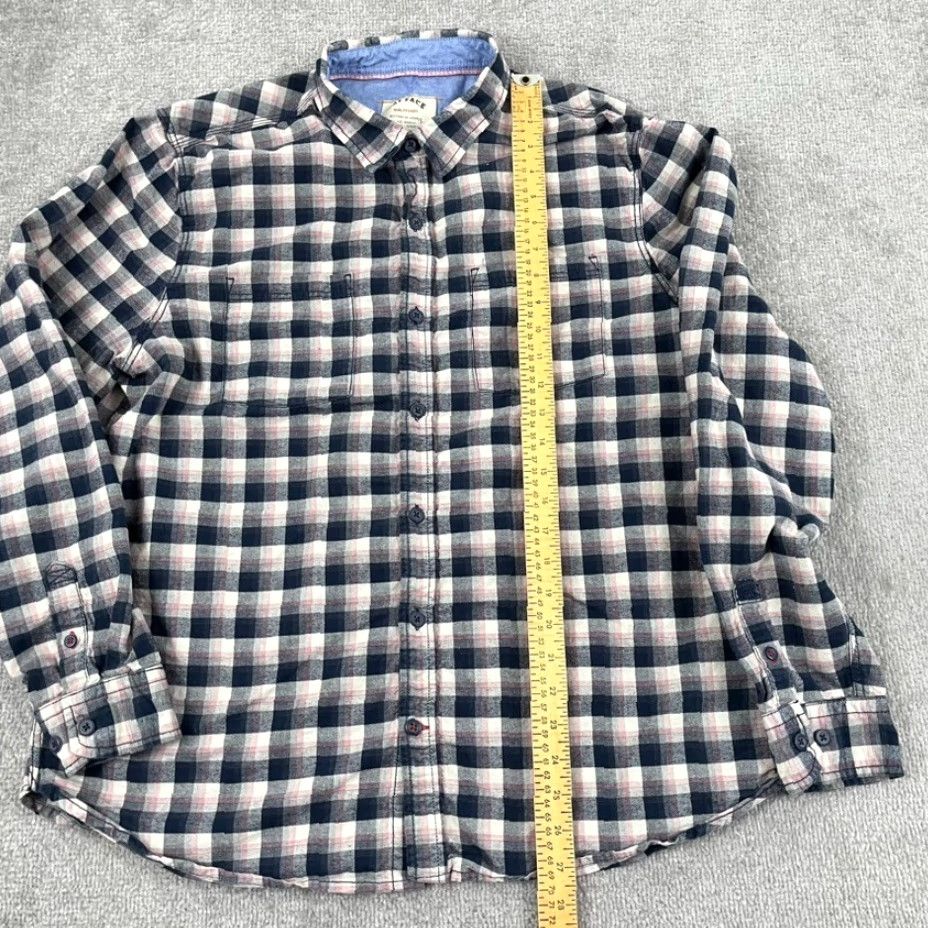 FatFace Fat Face Shirt Mens XL Regular Blue White Plaid Button Up Flannel Size US XL / EU 56 / 4 - 3 Thumbnail