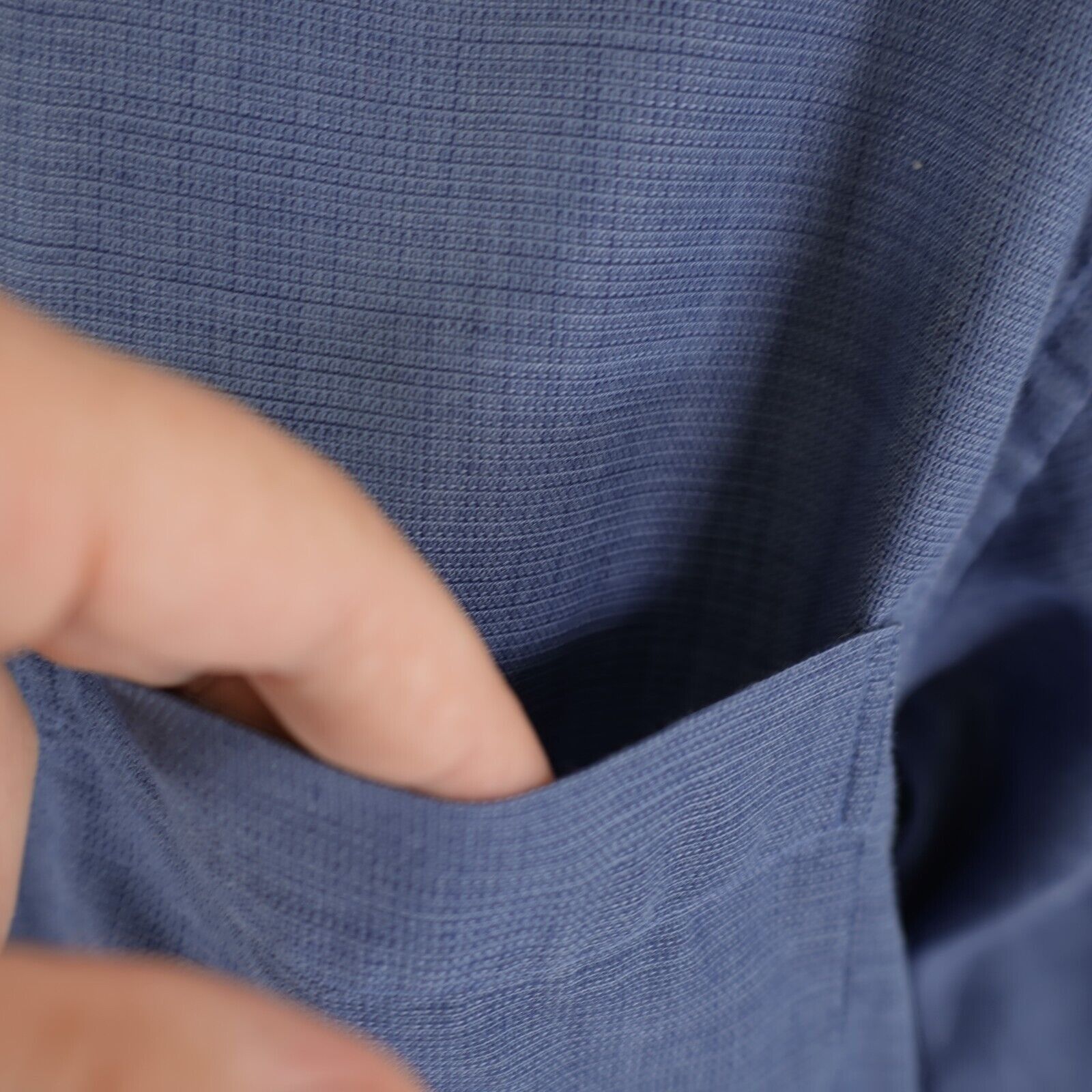 Pronto Uomo DAMAGED Pronto Uomo Blue Weave Large Cotton Hide-Away Button Size US L / EU 52-54 / 3 - 4 Thumbnail