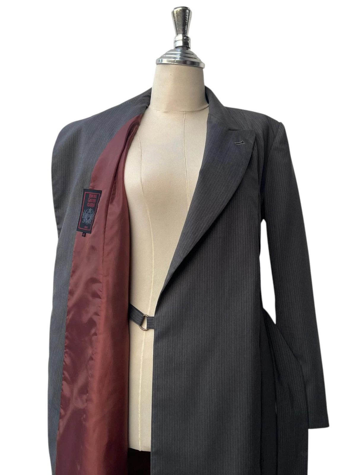 Jean Paul Gaultier Archive Jean Paul Gaultier Classique Pinstripe Wrap Jacket Size M / US 6-8 / IT 42-44 - 16 Thumbnail