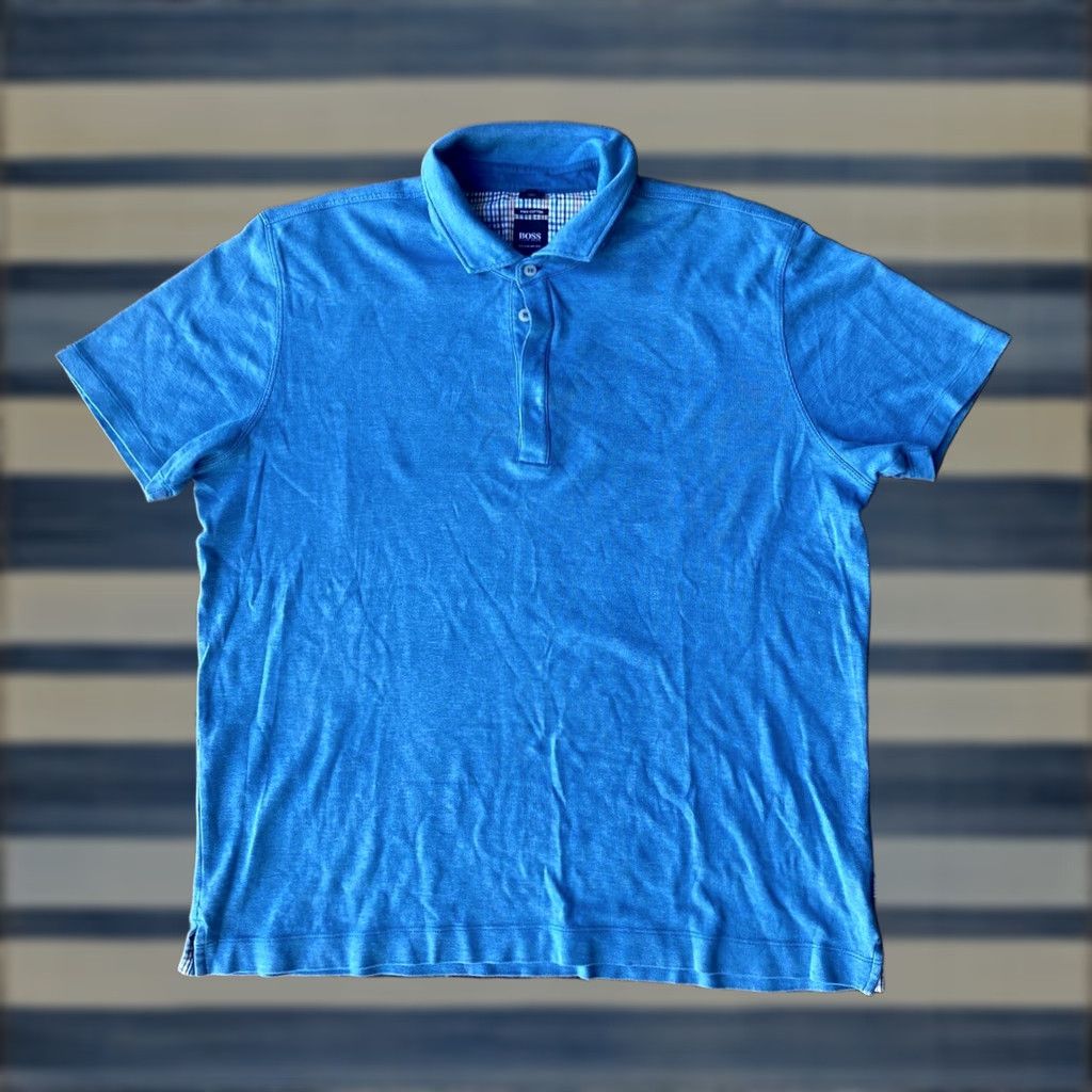 Hugo Boss VINTAGE? No — Hugo Boss Polo Shirt Men’s Blue Regular Fit Short Sleeve Golf XL Cotton Pima Breathable Easy Care Lightweight Solid Modern 90s Size US XL / EU 56 / 4 - 1 Thumbnail