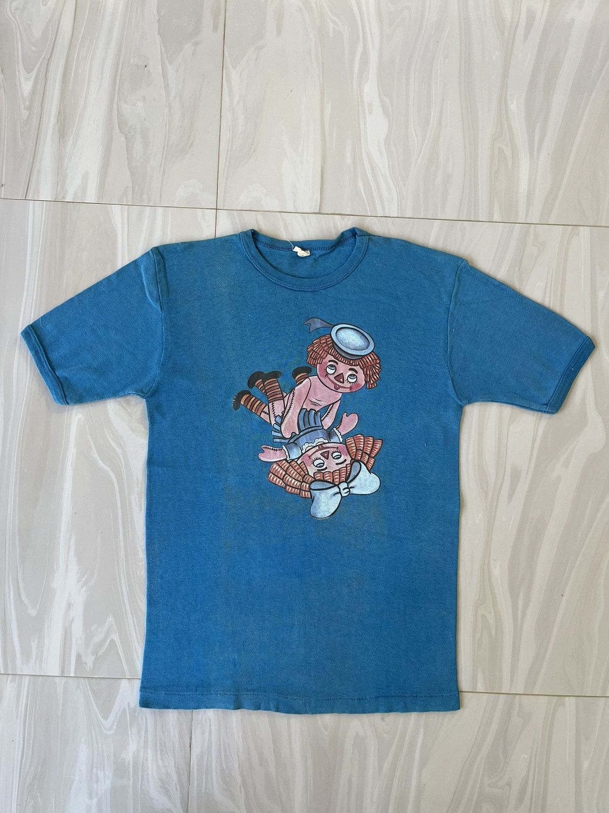 Vintage 50s - 70s Crazy print Tee