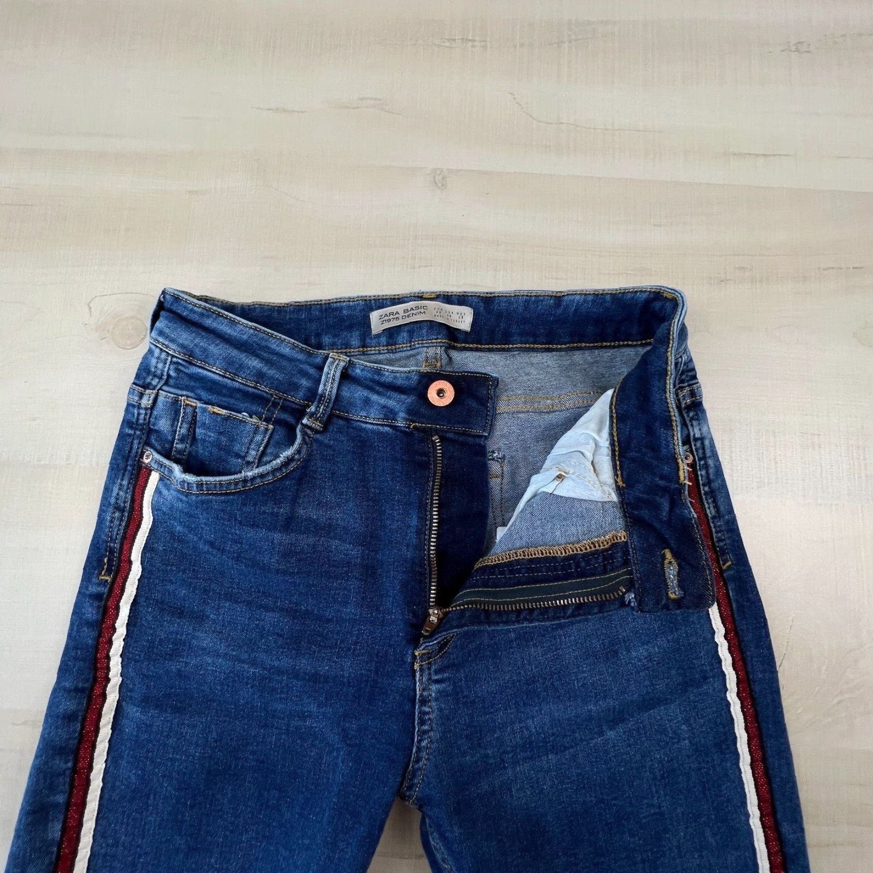 Zara Zara Skinny Jeans Womens 6 Medium Blue Stretch Cotton Blend Mid Rise Size 28" / US 6 / IT 42 - 3 Thumbnail