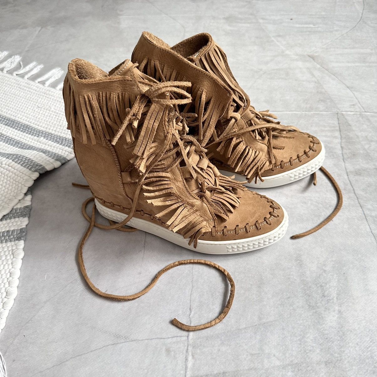 Isabel Marant Fringe Isabel Marant Vibe Bobby Bekett Wedge Sneakers Shoes Size US 8 / IT 38 - 4 Thumbnail