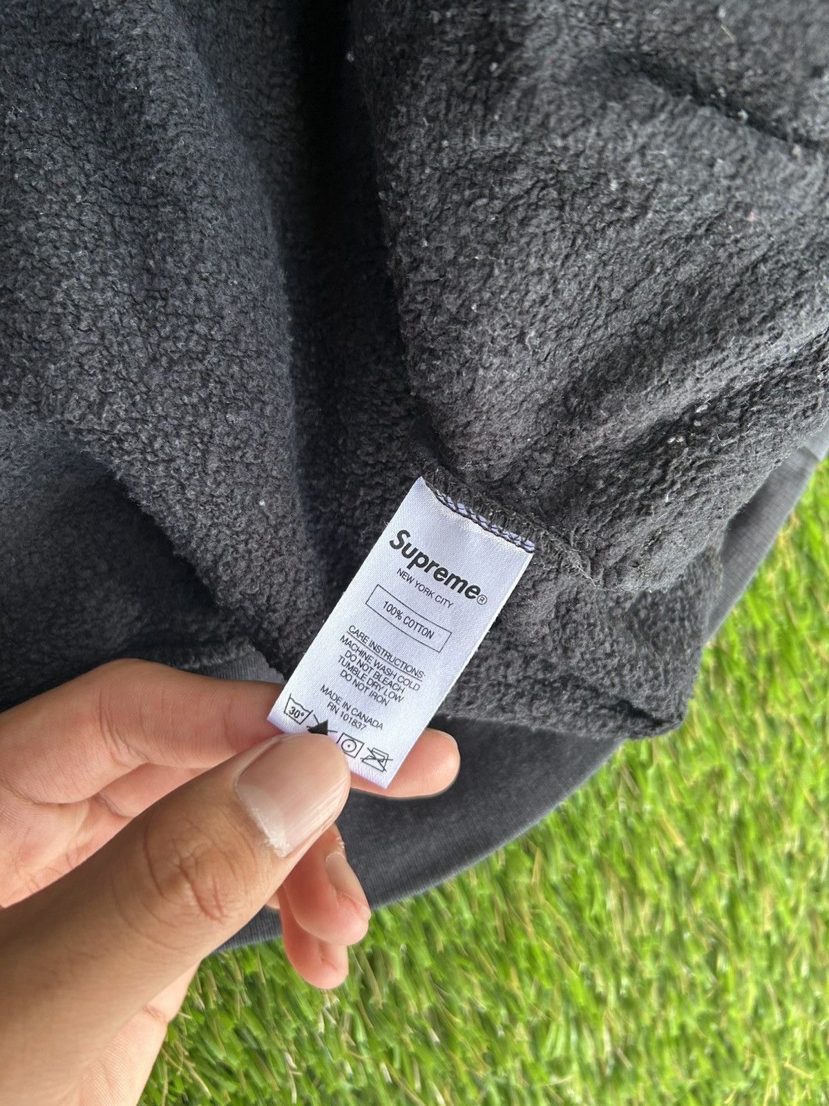 Supreme Supreme SS17 Chest Twill Tape Heavyweight Black Hoodie Size US XL / EU 56 / 4 - 7 Thumbnail