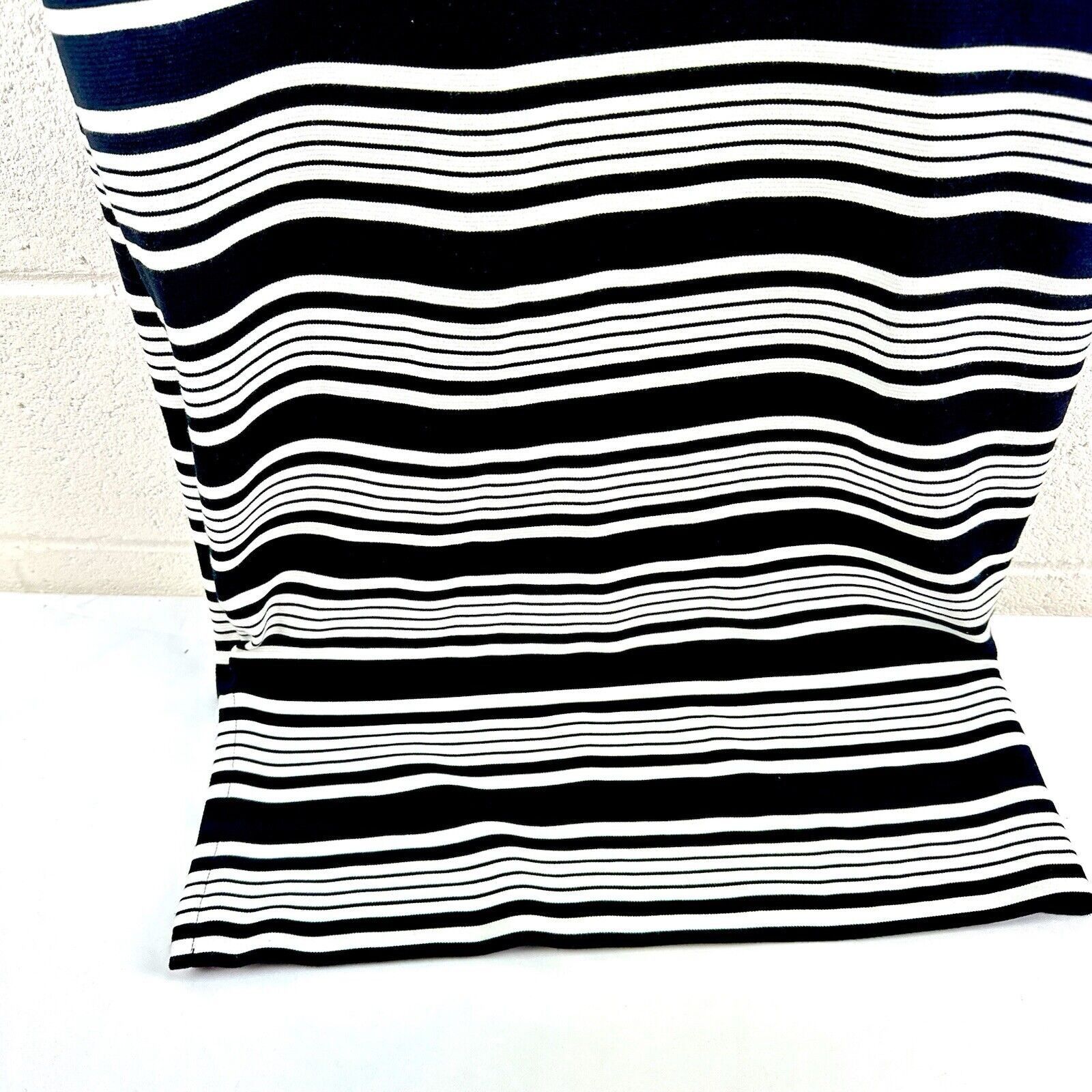Betsey Johnson Betsey Johnson Sleeveless Midi Dress 14 Black & White Stripe Size XL / US 12-14 / IT 48-50 - 3 Thumbnail