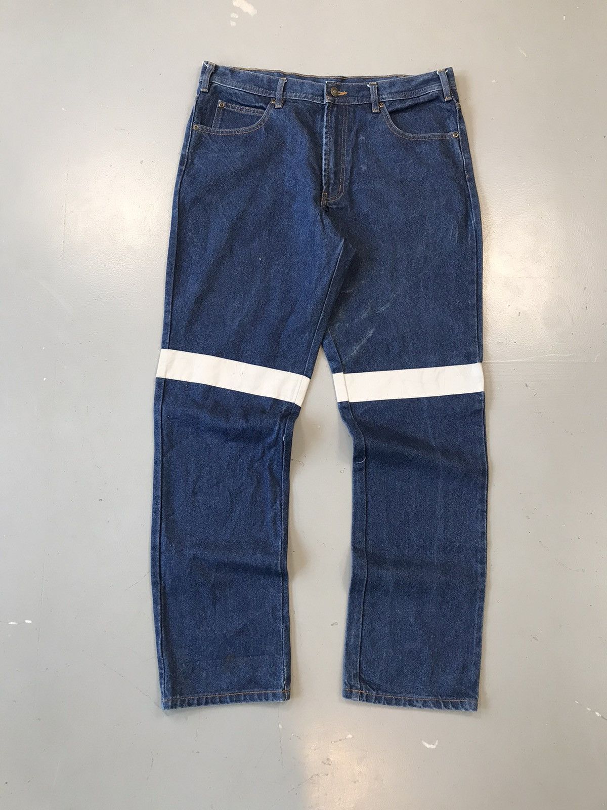 Y2K vintage hard yaaka knee strip denim