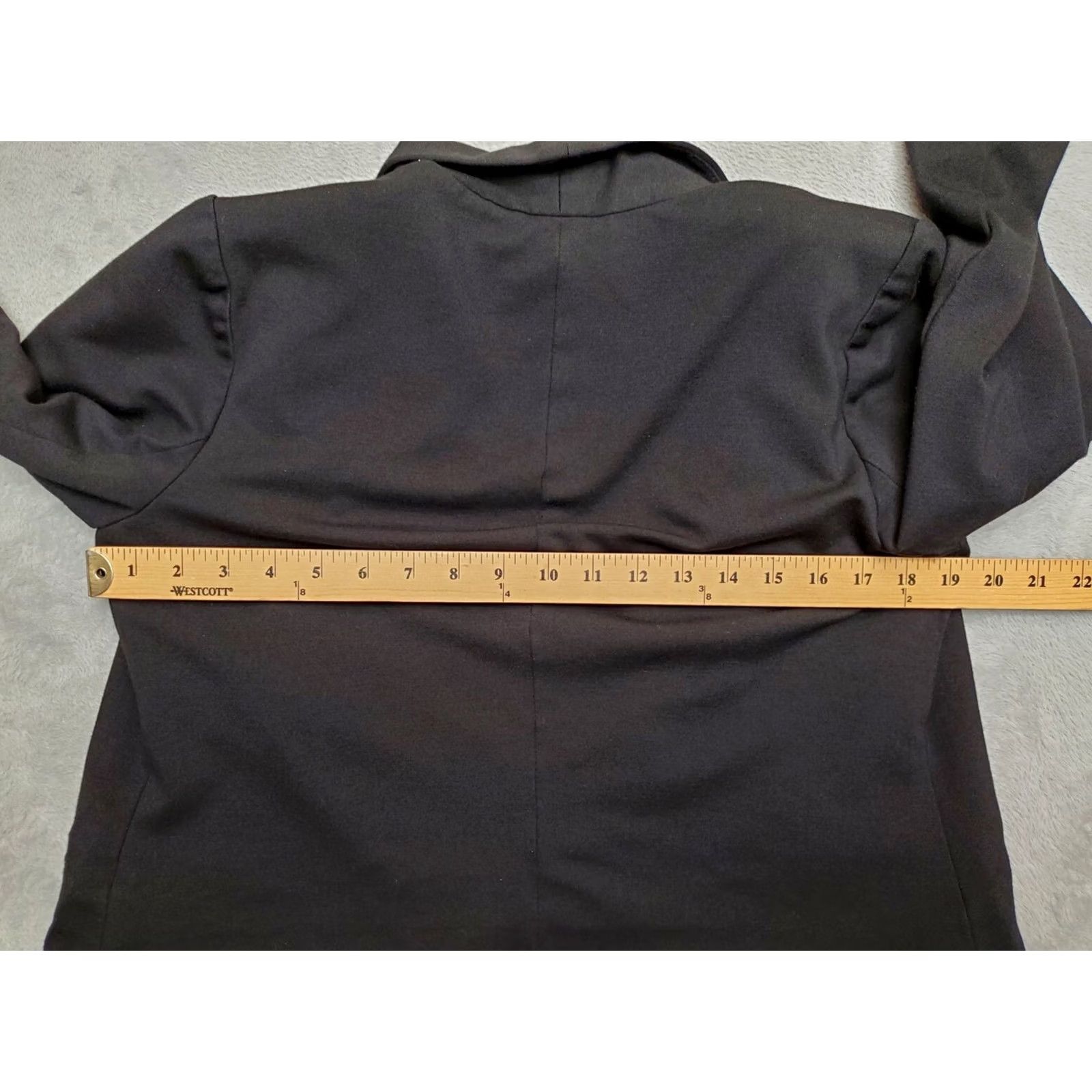 Vintage Chicos Jacket Womens Sz 1 US 8 Black Lined Rayon Blend Open Front Blazer Size XS / US 0-2 / IT 36-38 - 6 Thumbnail