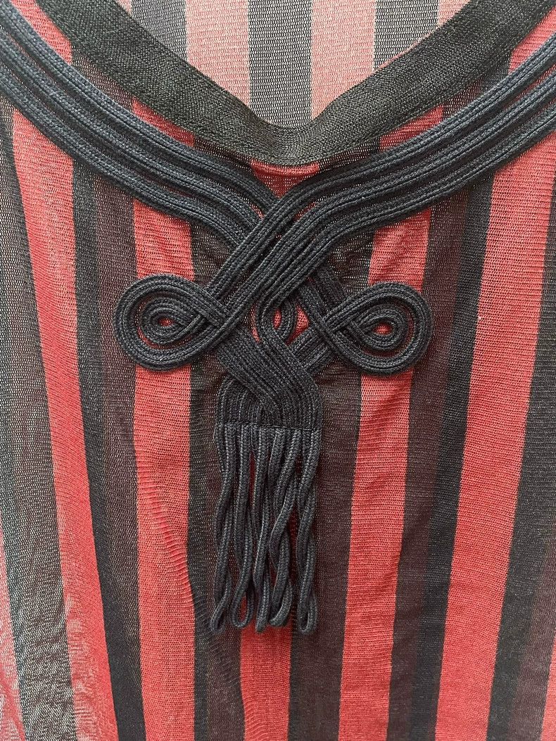 Jean Paul Gaultier Jean Paul Gaultier Striped Chinese knot gauze vest 2504-Nex Size US M / EU 48-50 / 2 - 3 Thumbnail