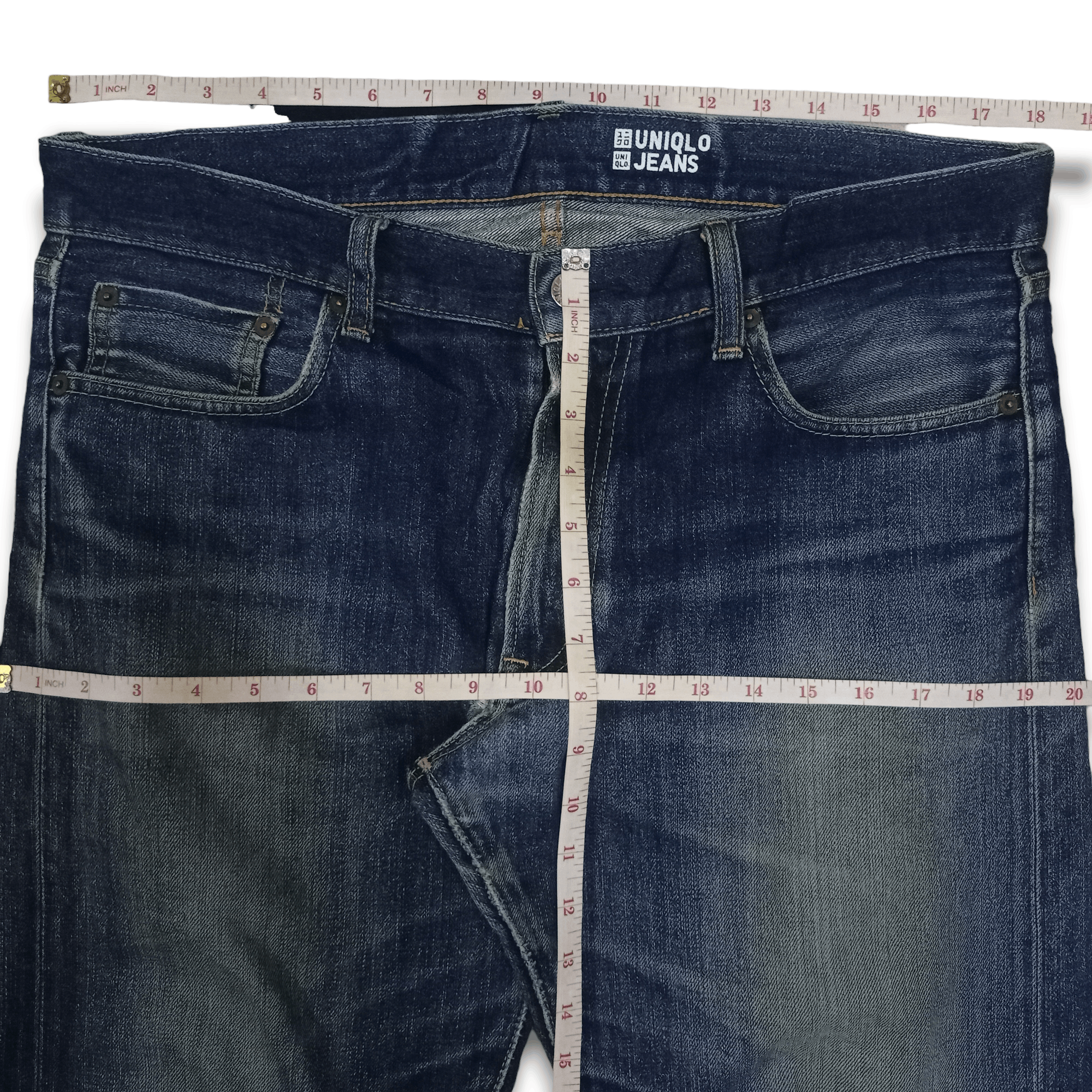 Japanese Brand × Uniqlo Vintage Uniqlo Selvedge Mud Wash Distressed Loose Jeans Size US 36 / EU 52 - 10 Thumbnail
