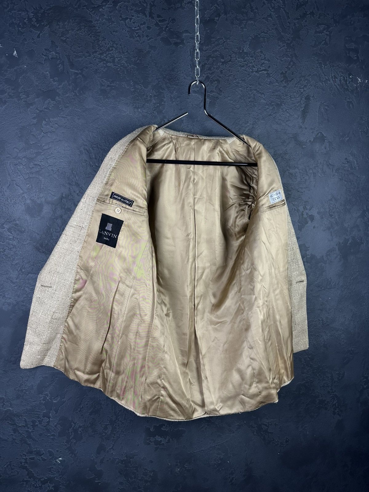 Lanvin × Vintage 90’s LANVIN Vintage Men's Double Blazer Size 48 Size 48L - 9 Thumbnail