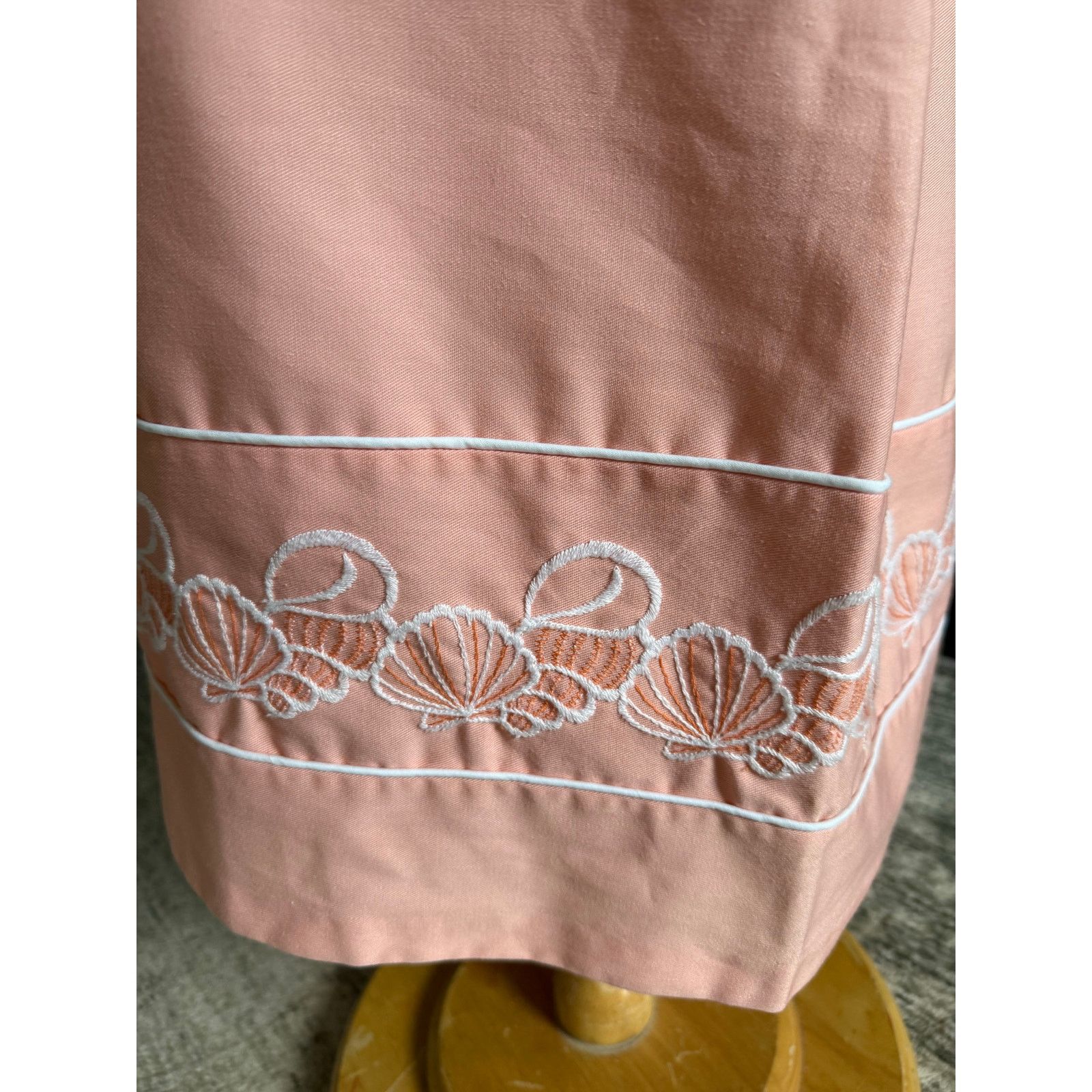 Vintage Vintage 60’s Pink Mermaid seashell Midi Skirt Medium Large Size 32" / US 10 / IT 46 - 3 Thumbnail