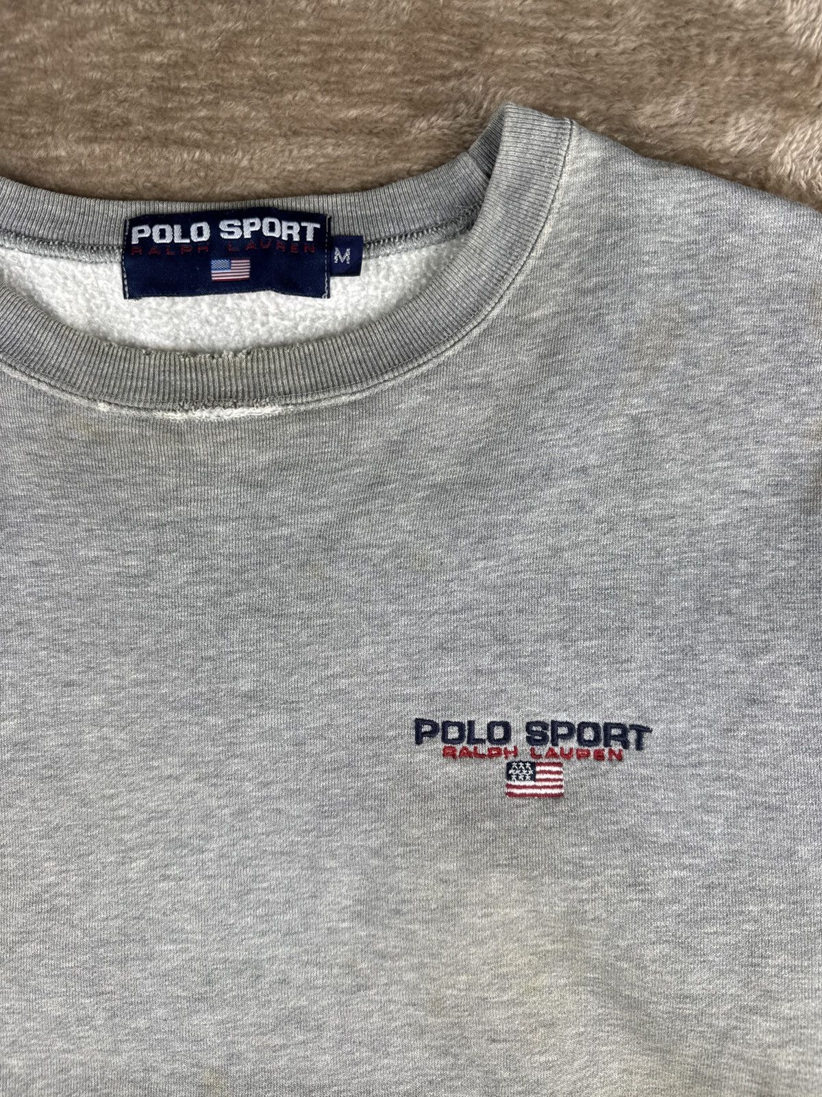 Polo Ralph Lauren Vtg Polo Sport Ralph Lauren Crew Distressed Style 90s Rare Size US M / EU 48-50 / 2 - 1 Thumbnail