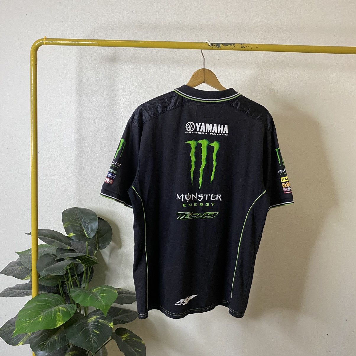 Yamaha Vintage Y2K Yamaha Factory Racing x Monster Racing Polo Tee Size US L / EU 52-54 / 3 - 9 Thumbnail