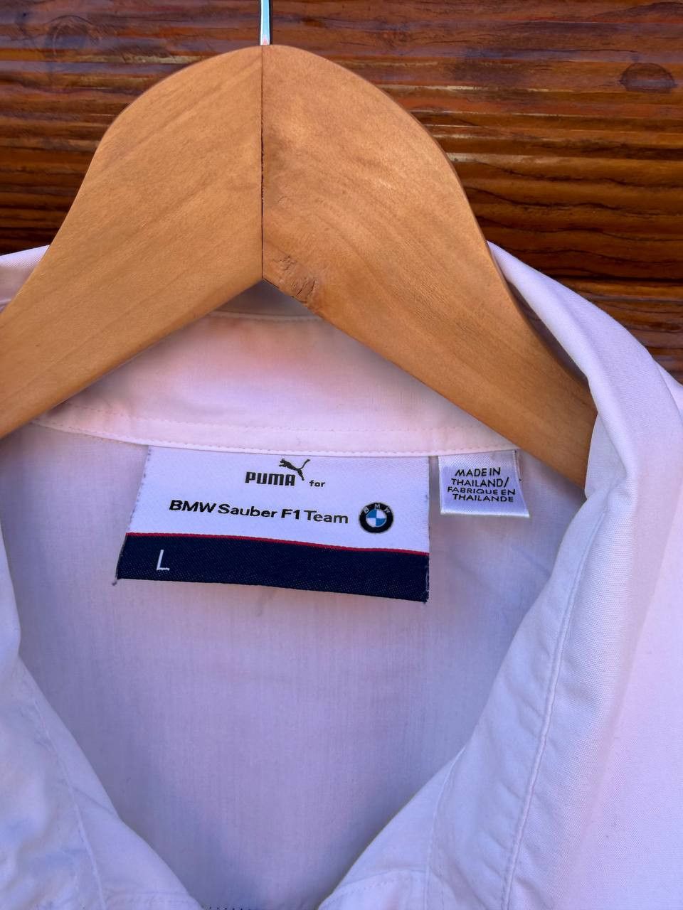 BMW × Puma BMW Sauber F1 Team Puma White Short Sleeve Shirt Cotton L Size US L / EU 52-54 / 3 - 5 Thumbnail