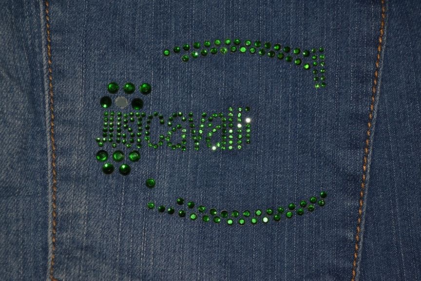 Just Cavalli × Roberto Cavalli Just Cavalli Vintage Y2K Crystals Flare Jeans Size 30" / US 8 / IT 44 - 11 Thumbnail